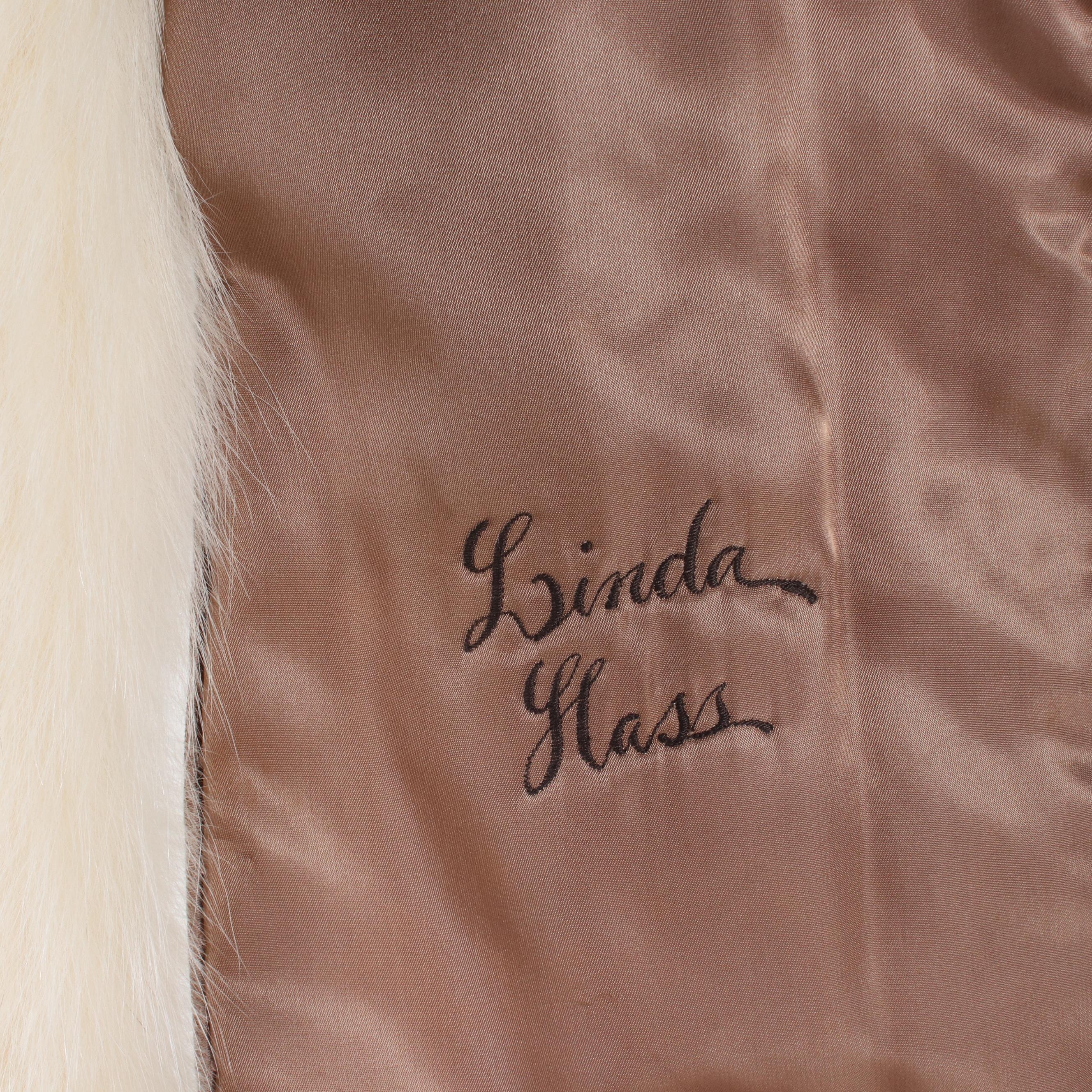 Cross Mink Fur Jacket with Arctic Fox Fur Trim