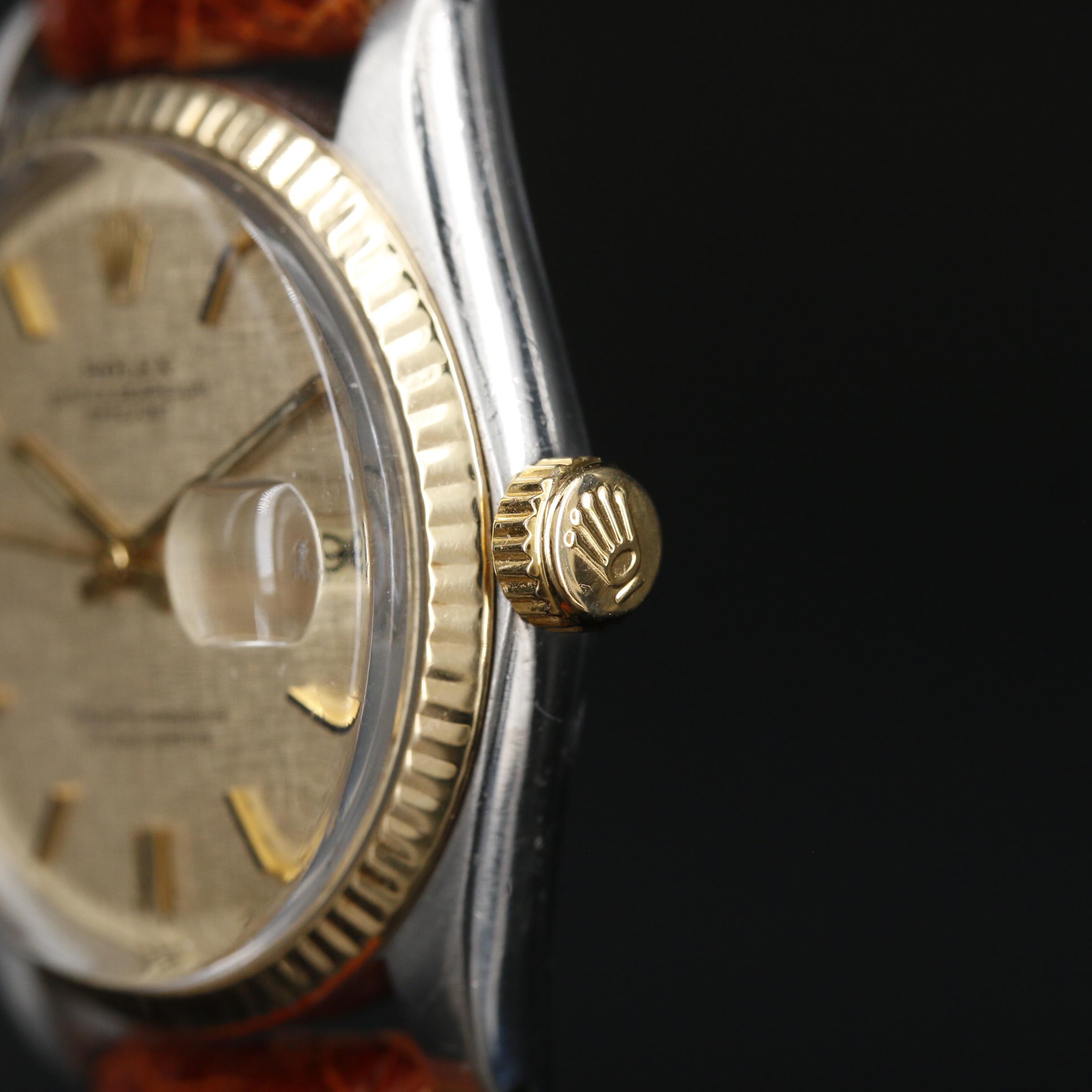 1969 Pie Pan Dial Rolex Datejust 14K Gold and Stainless Steel Watch
