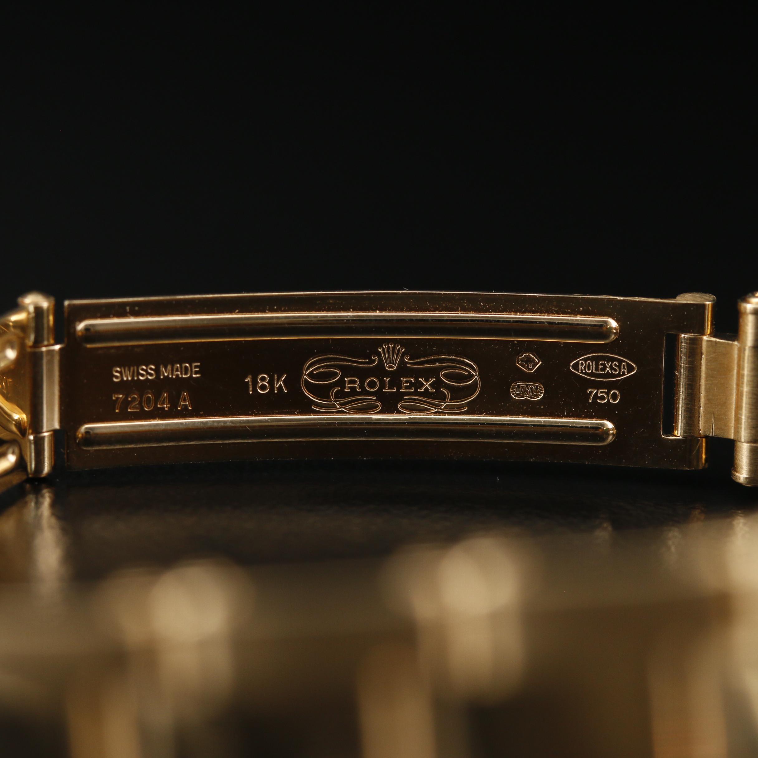 1999 Rolex Datejust 18K Gold and Diamond Bezel Automatic Watch