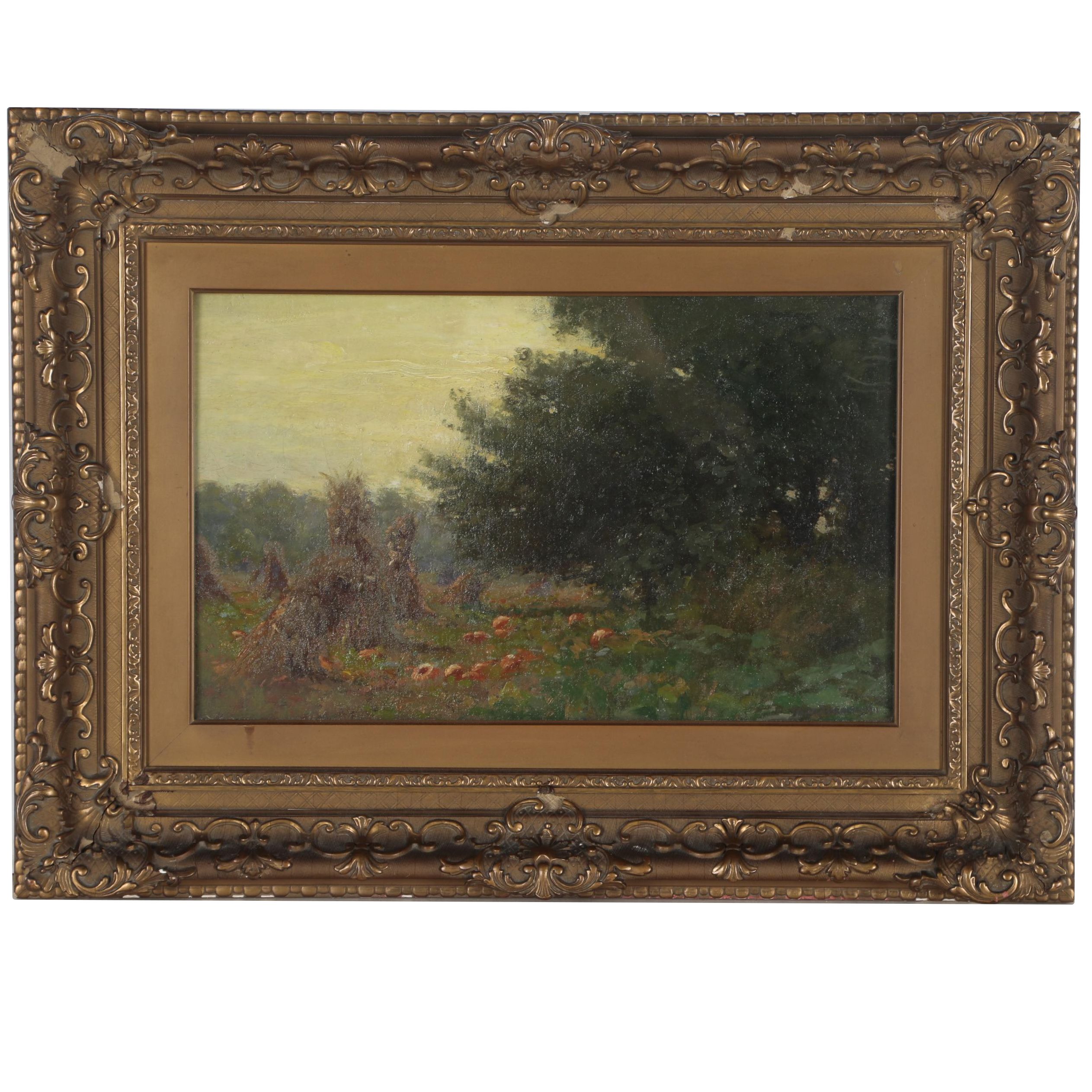 Alexis Jean Fournier Pastoral Landscape Oil Painting, 1911