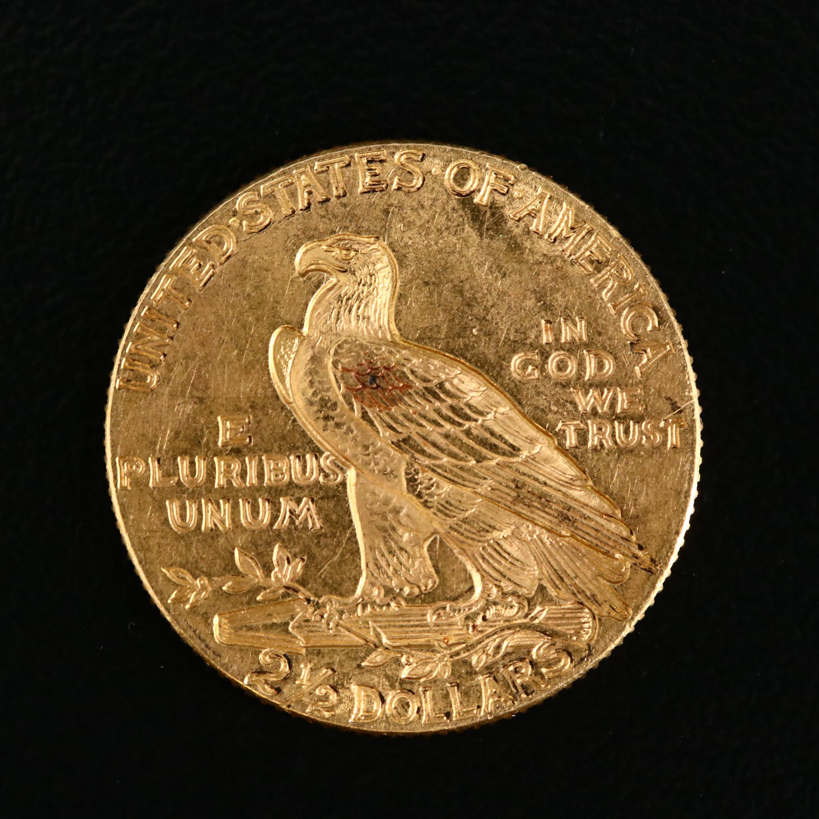 1927 Indian Head $2.50 Gold Quarter Eagle Coin