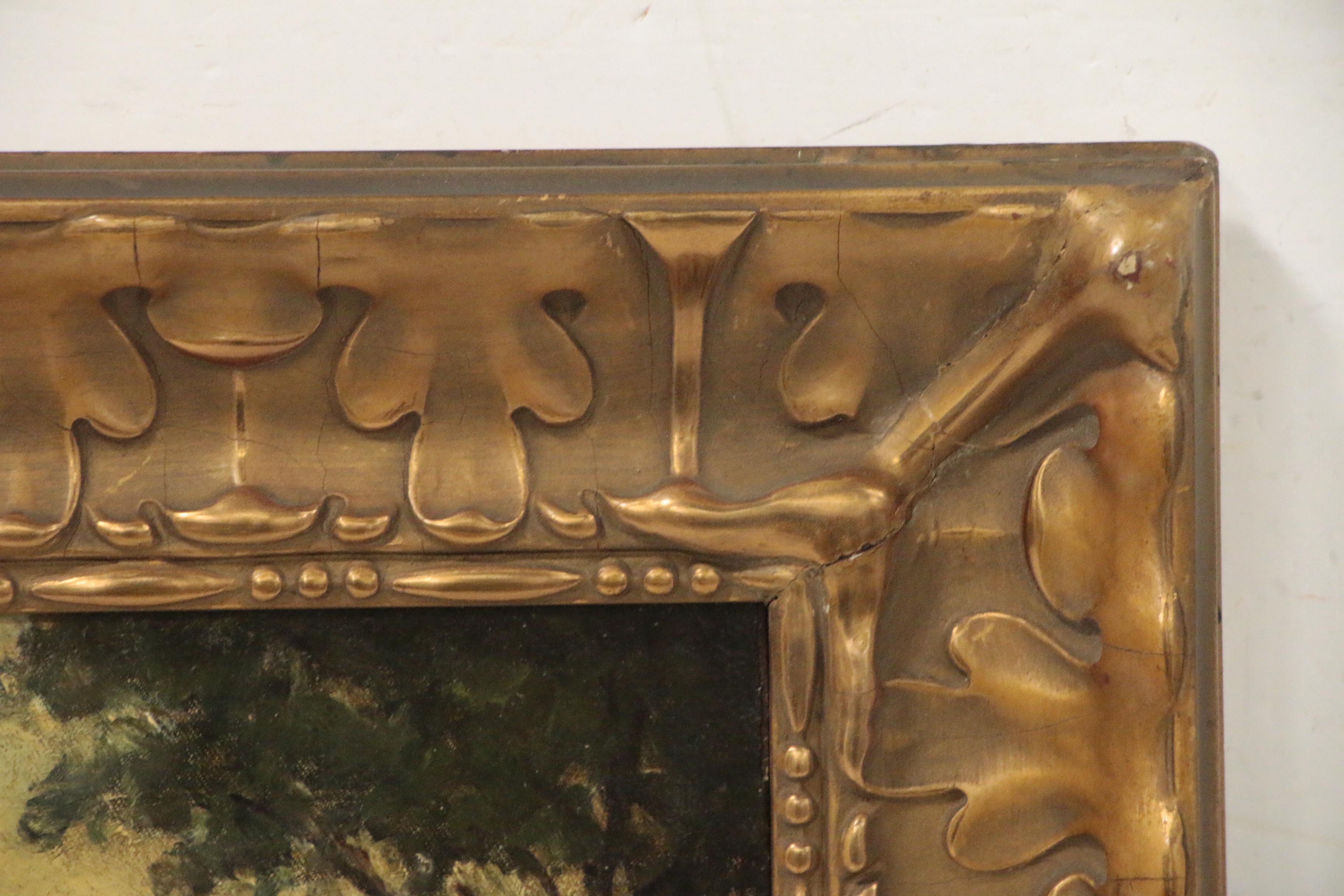 Annie Shaw Tonalist Landscape Oil Painting "A Country Road", Late 19th Century