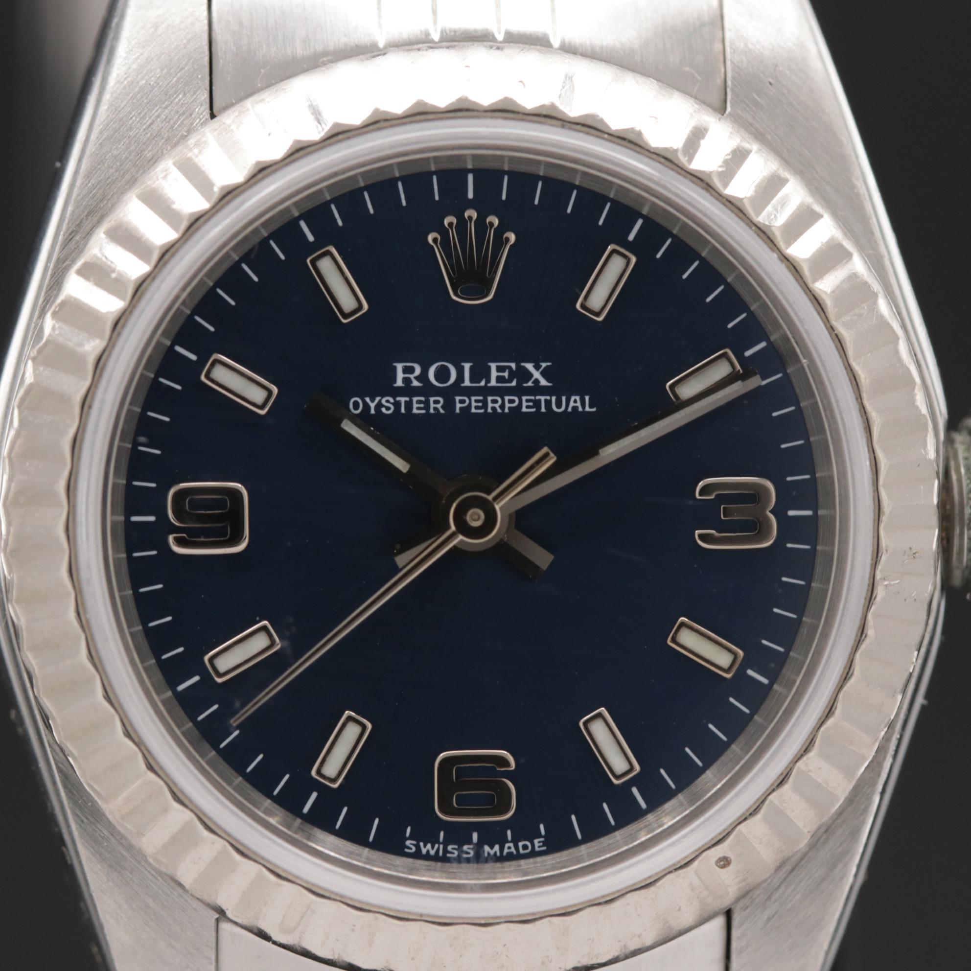Rolex Oyster Perpetual Stainless Steel with 18K Gold Bezel Automatic Watch