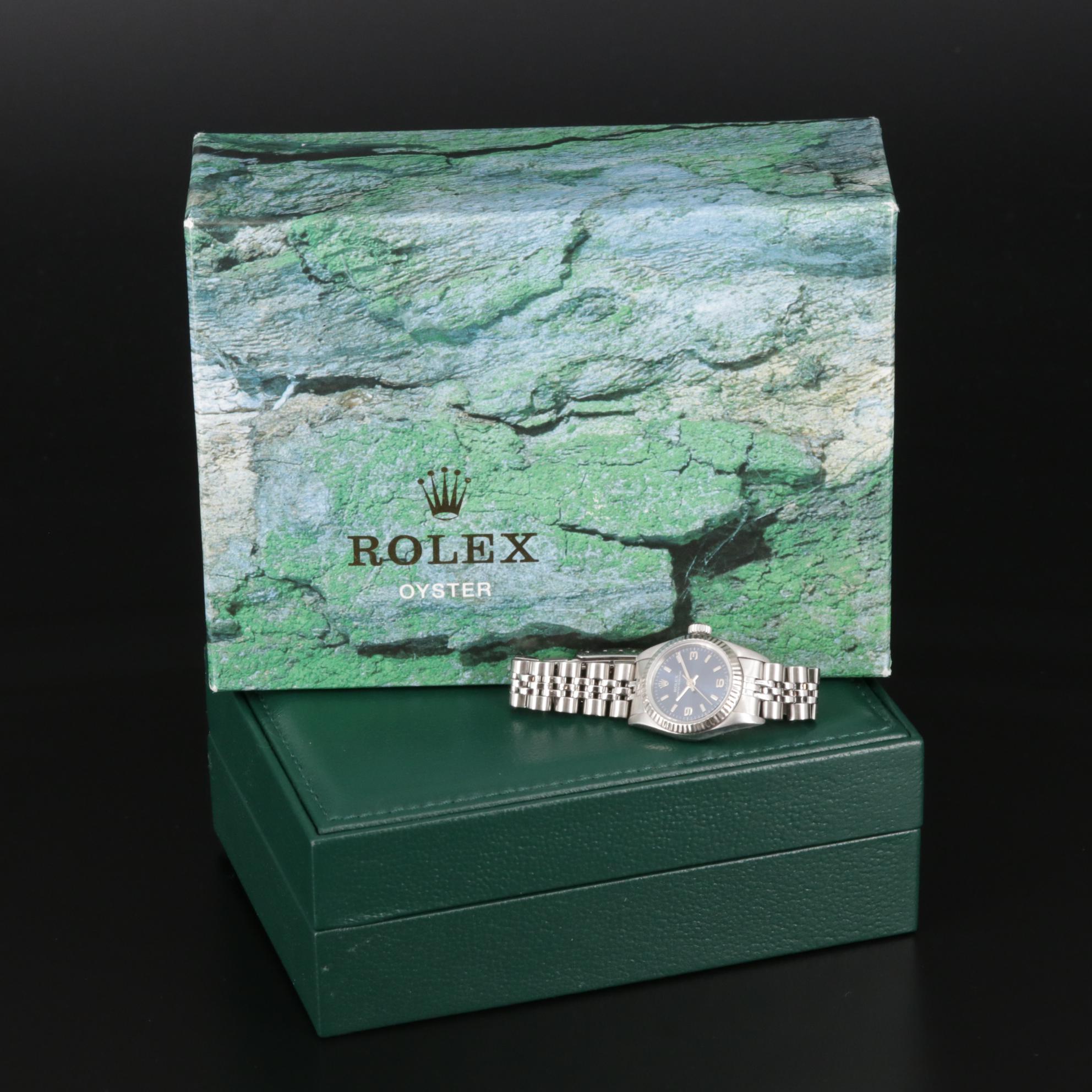 Rolex Oyster Perpetual Stainless Steel with 18K Gold Bezel Automatic Watch