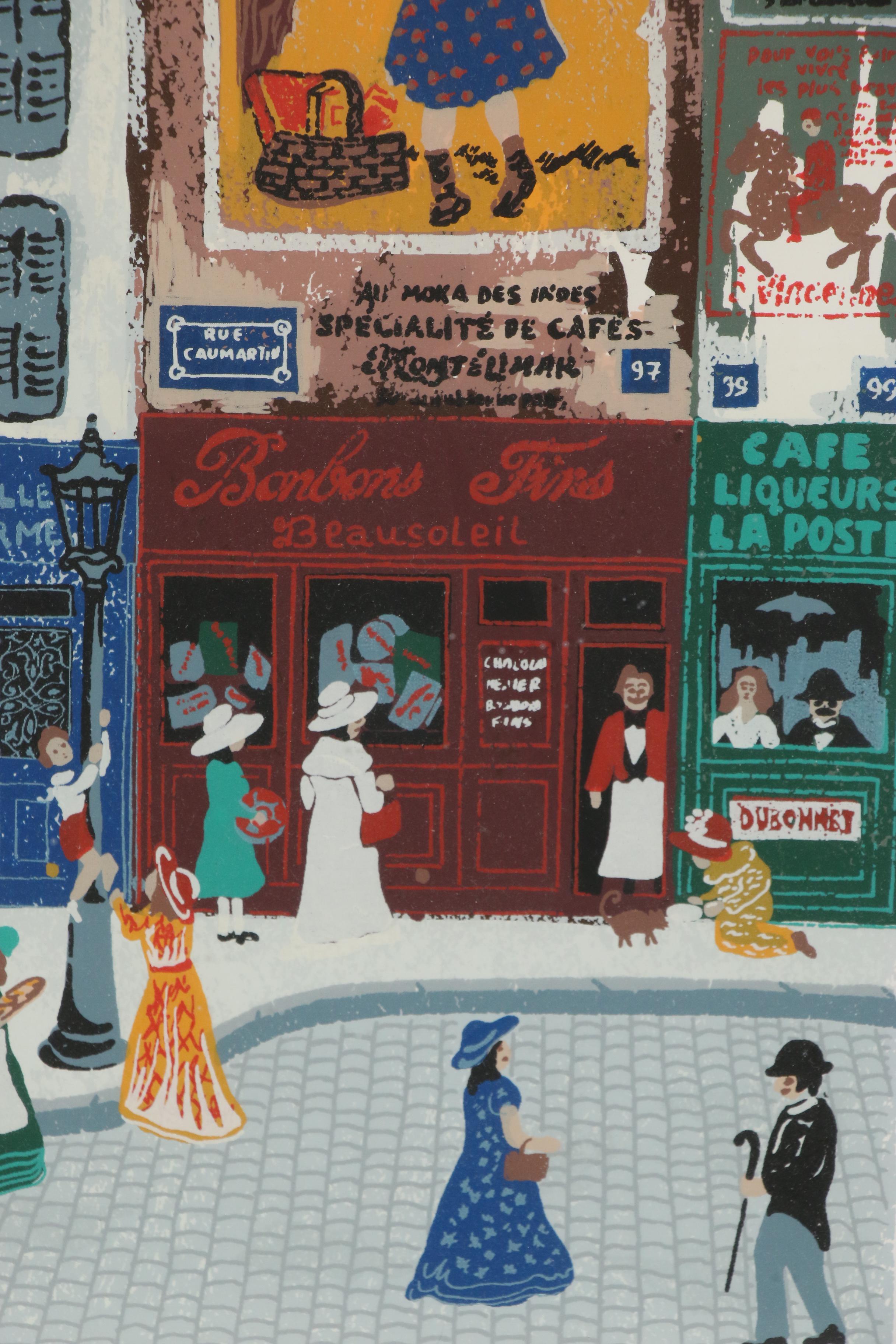 Josef Farhi Serigraph "Chocolat Menier", Late 20th Century