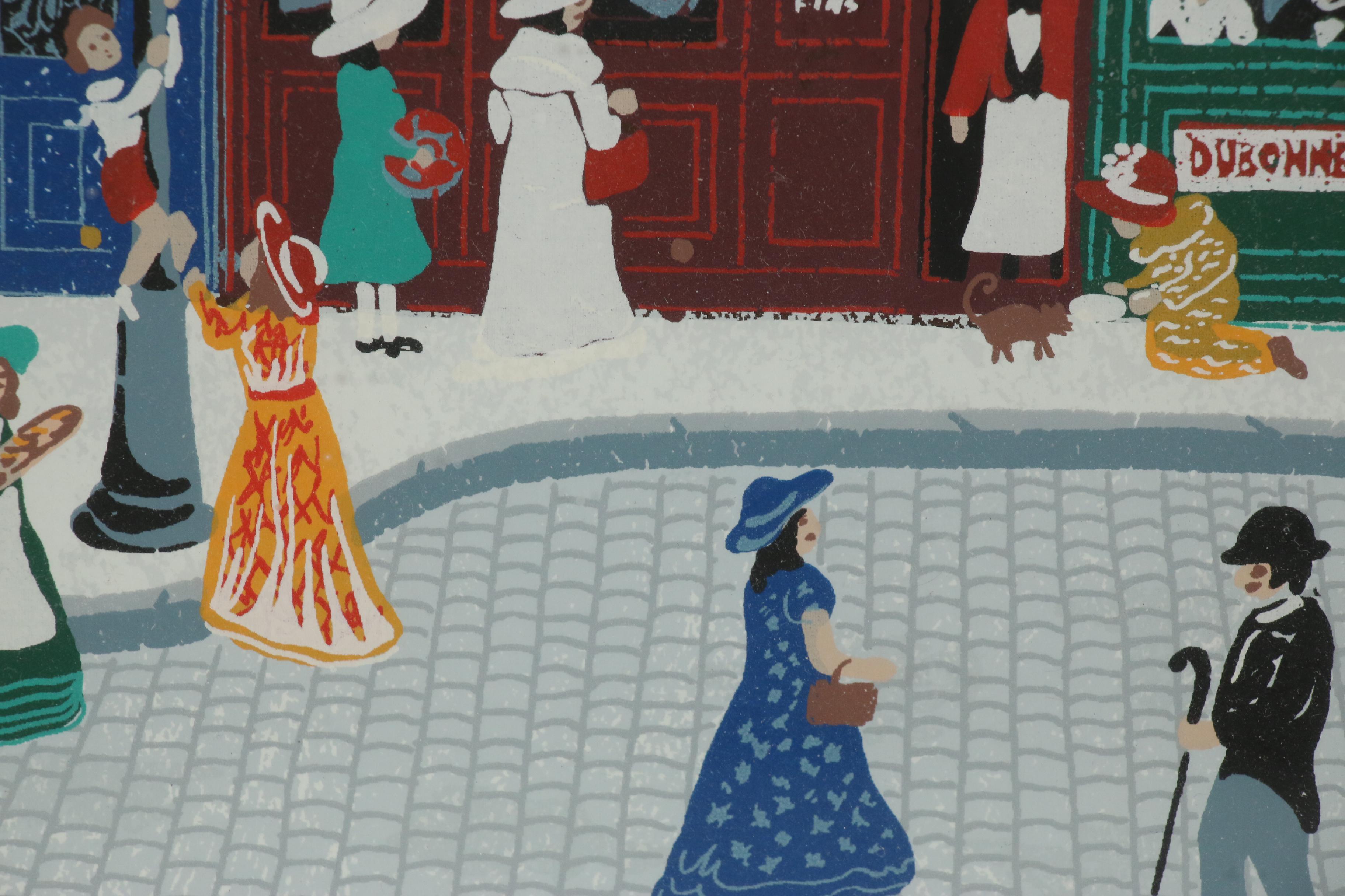 Josef Farhi Serigraph "Chocolat Menier", Late 20th Century