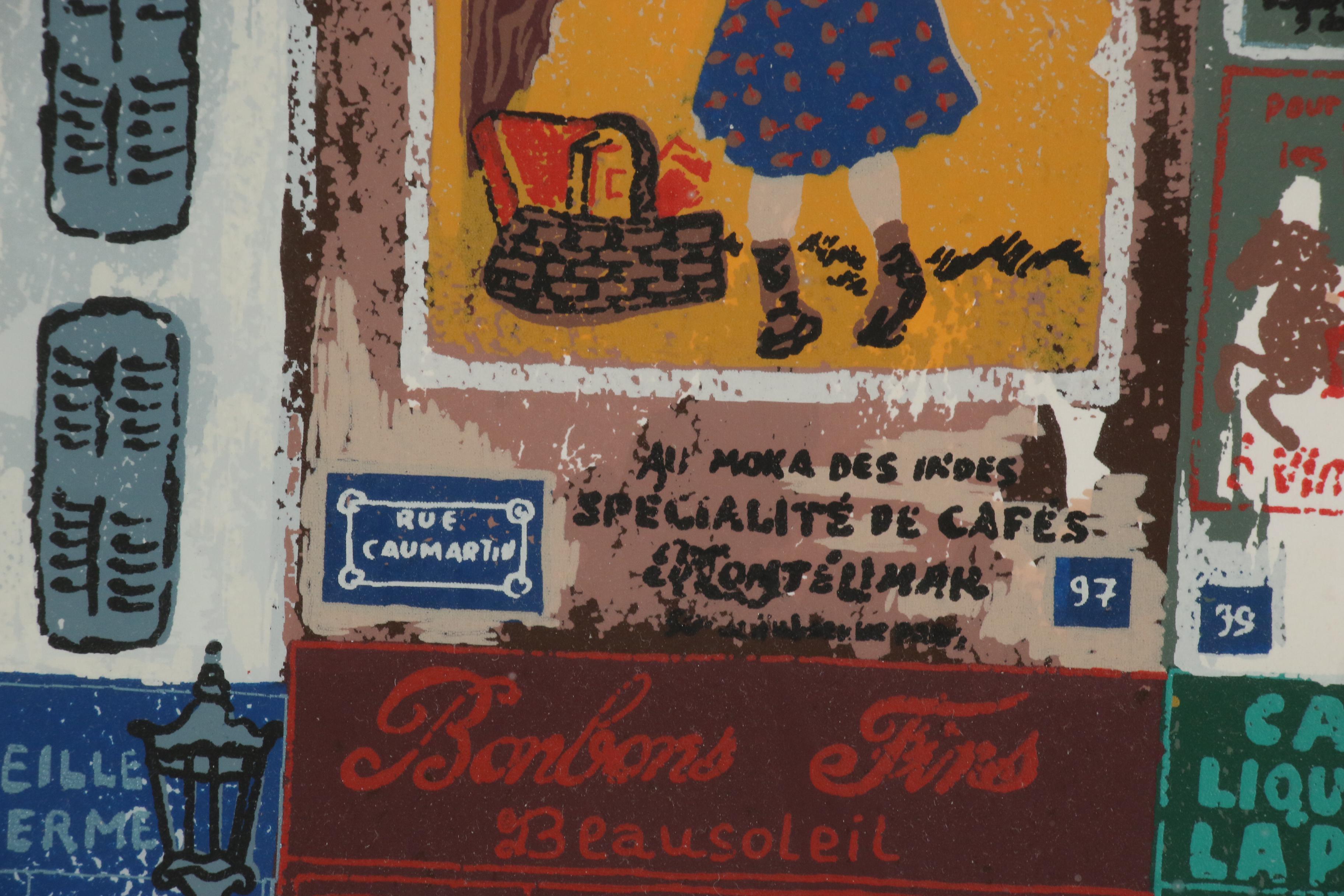 Josef Farhi Serigraph "Chocolat Menier", Late 20th Century