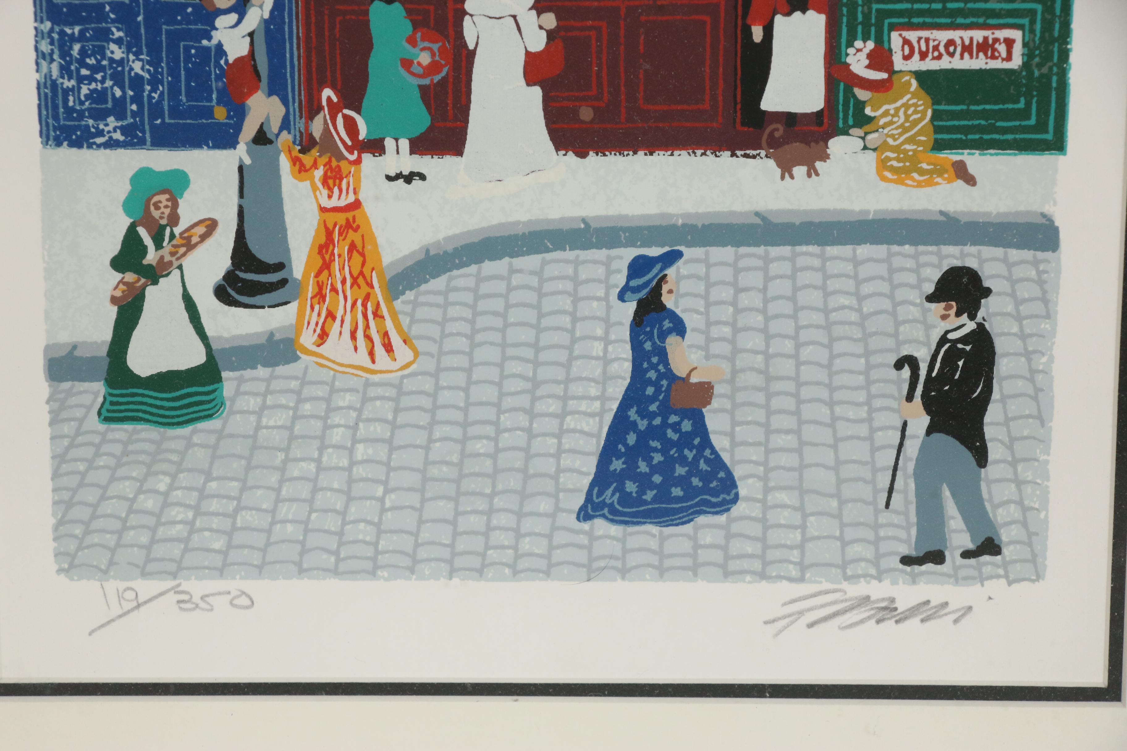 Josef Farhi Serigraph "Chocolat Menier", Late 20th Century