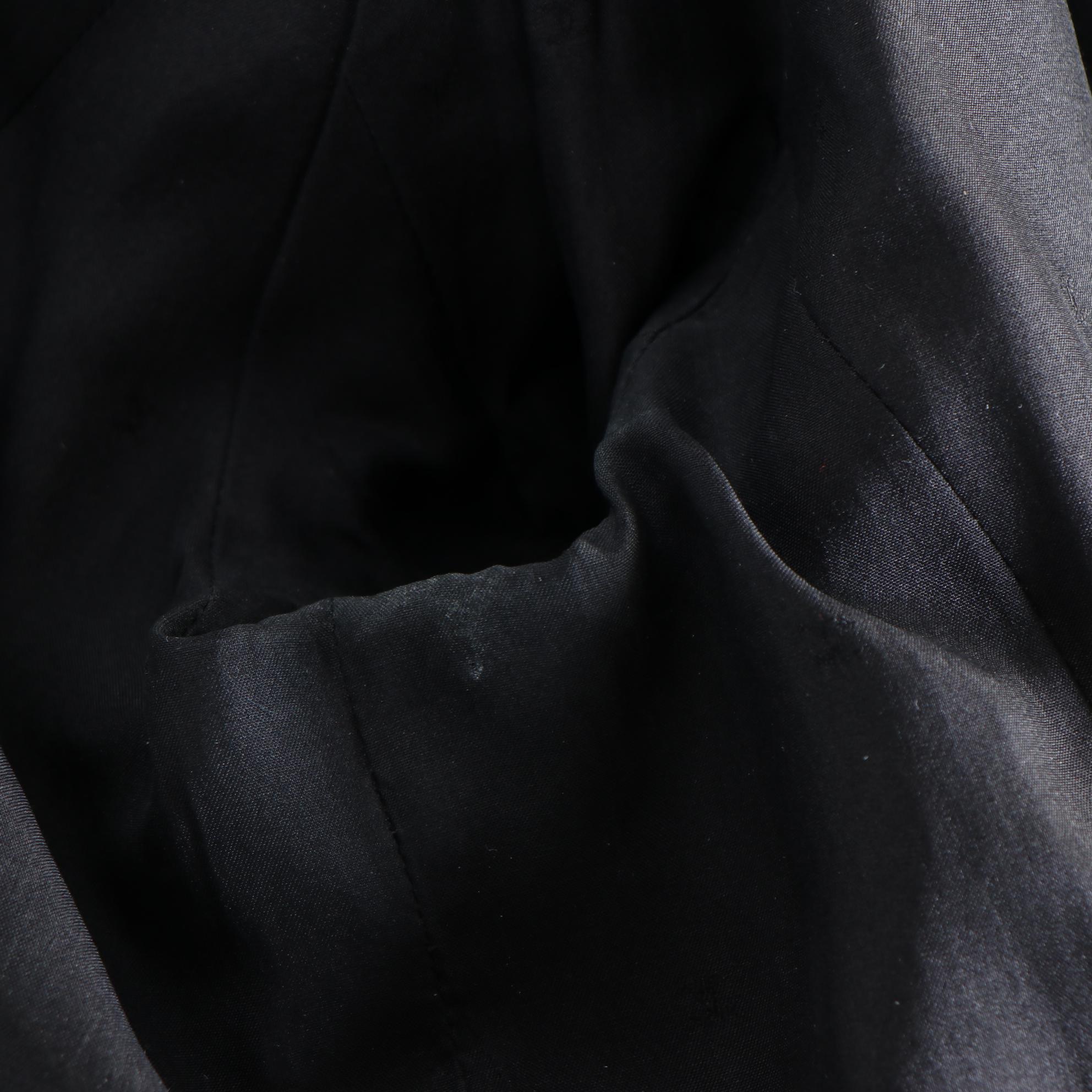 Chanel Boutique Black Wool Suit Jacket with Split Collar, Vintage