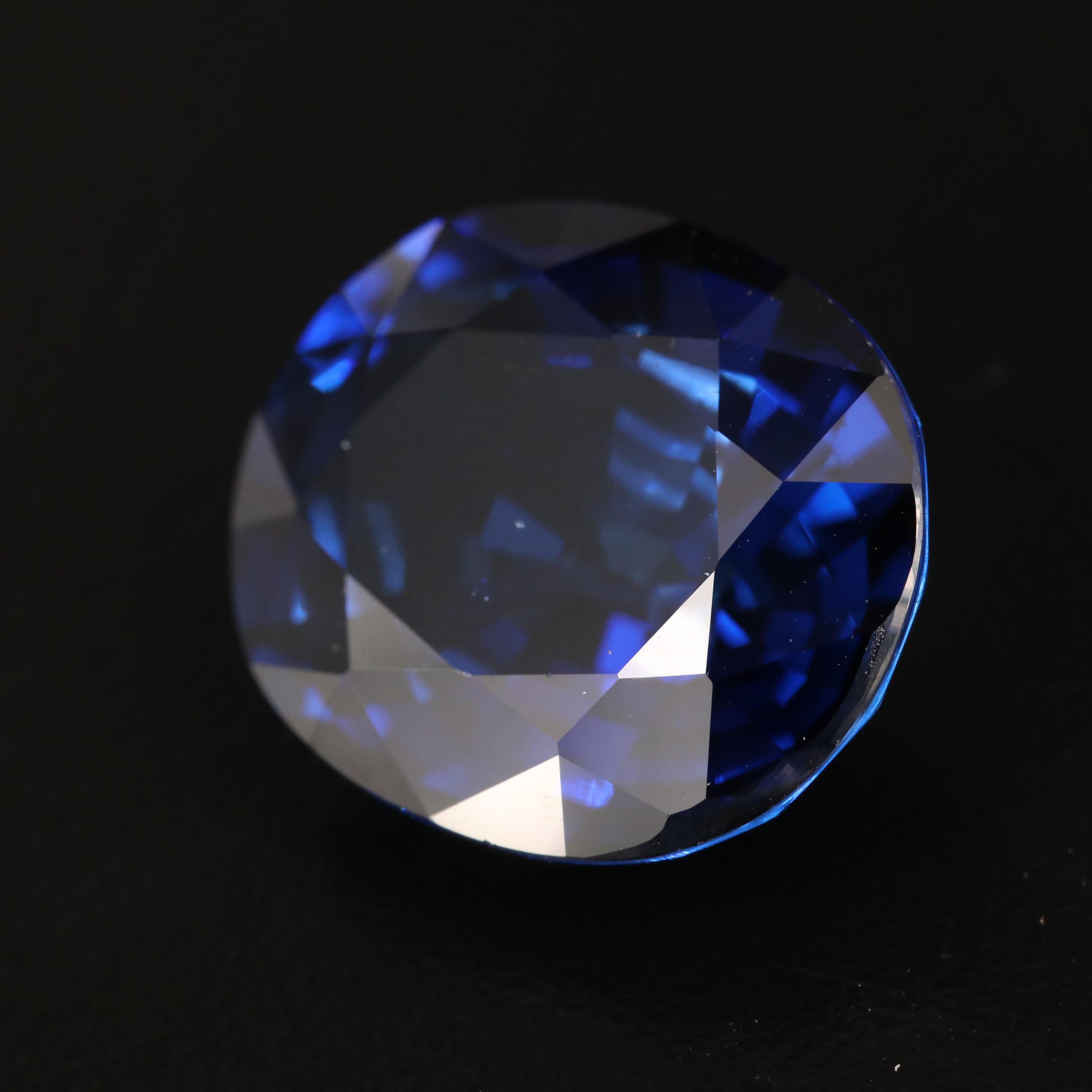 Loose 30.35 CT Synthetic Sapphire with GIA Report