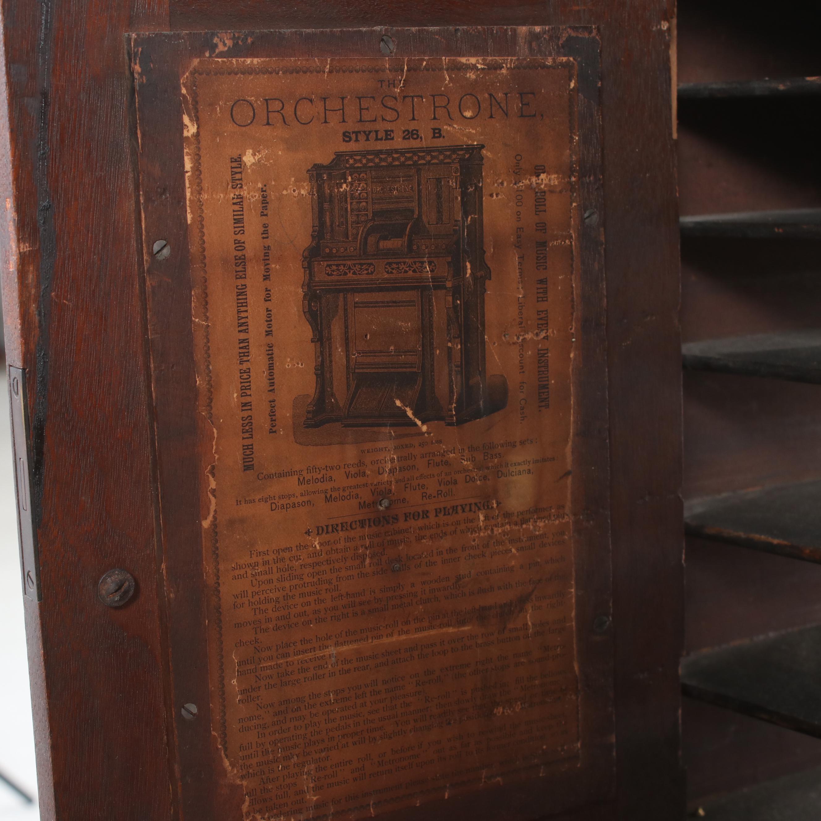 Orchestrone  Late Victorian Self Playing Organ, Early 20th Century