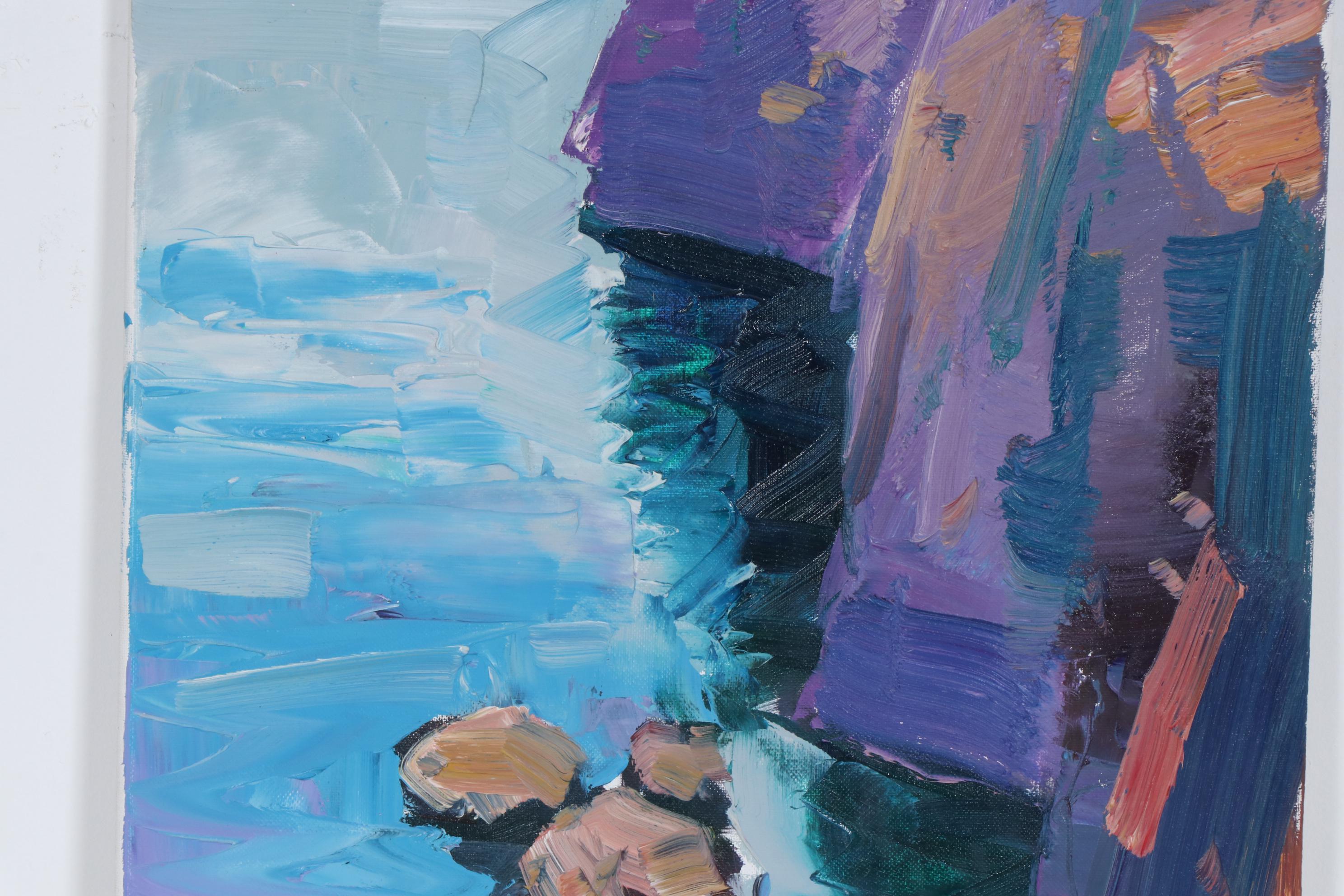 Jose Trujillo Oil Painting "Cliff Diving"