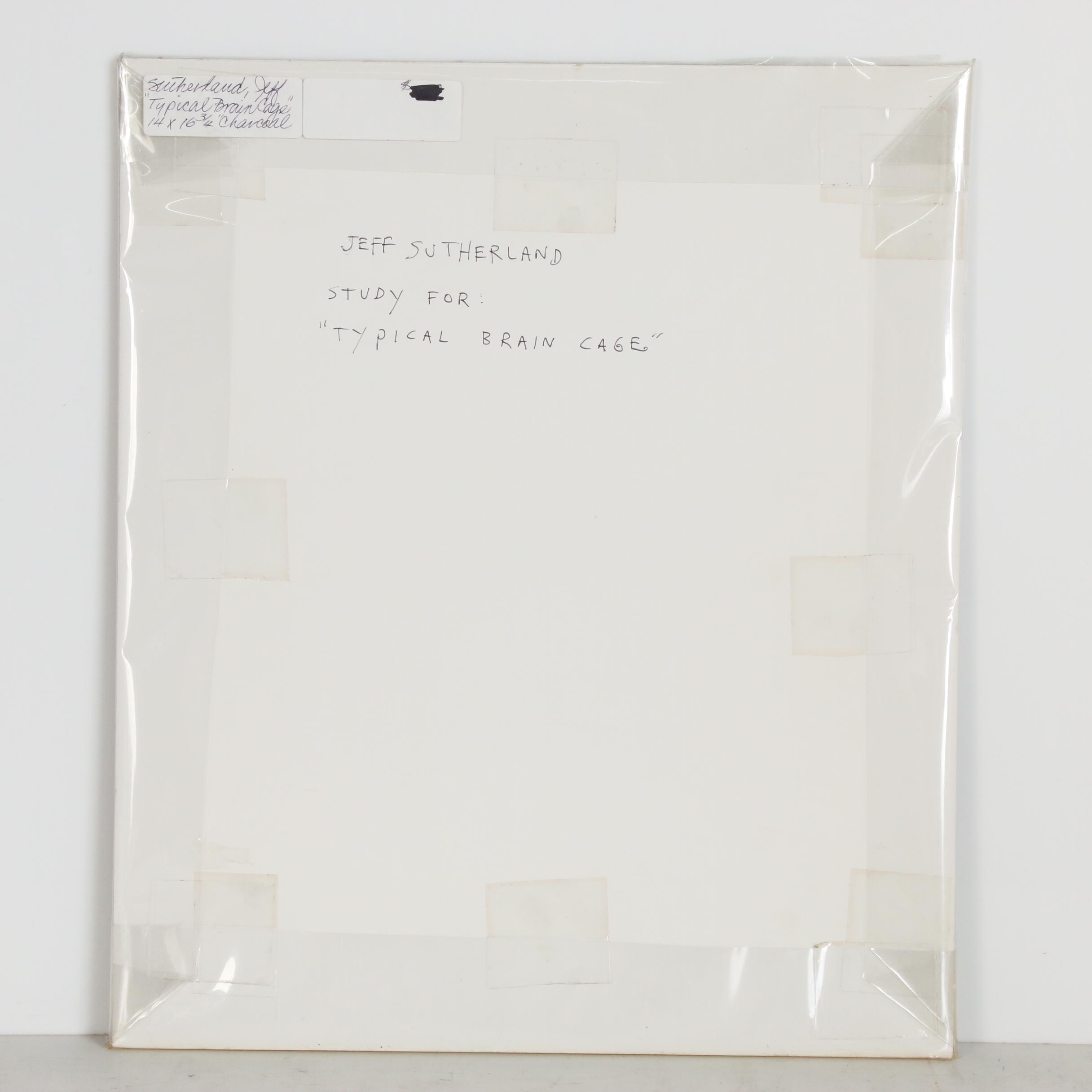 Jeff Sutherland Charcoal Study "Typical Brain Cage"