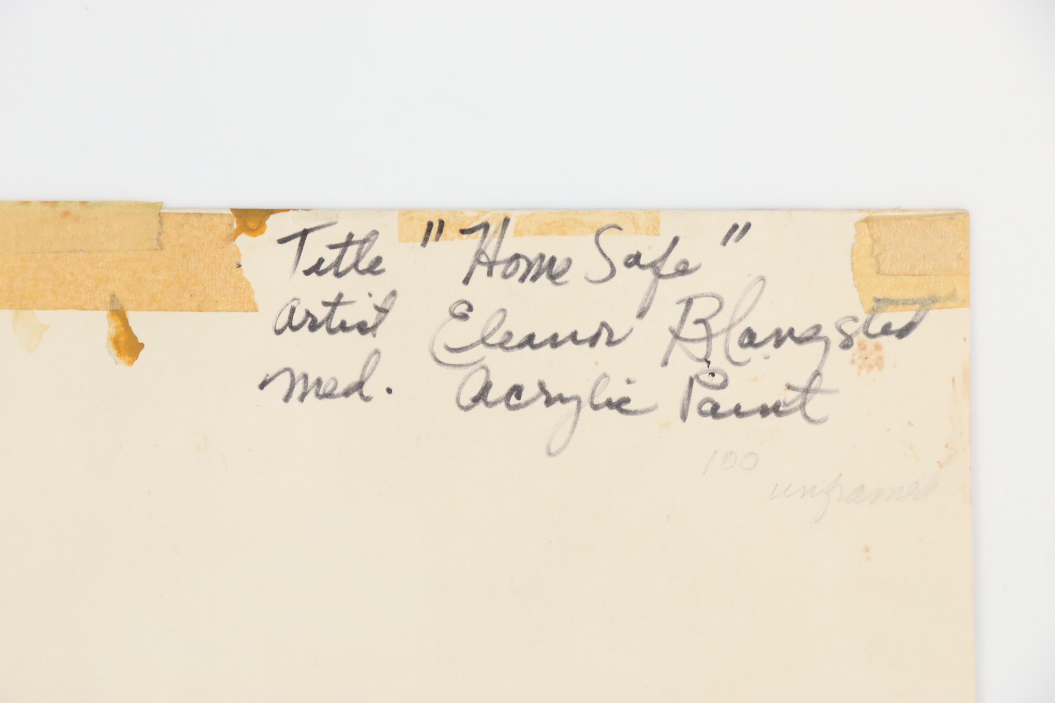 Eleanor Blangsted Acrylic Painting "Home Safe"