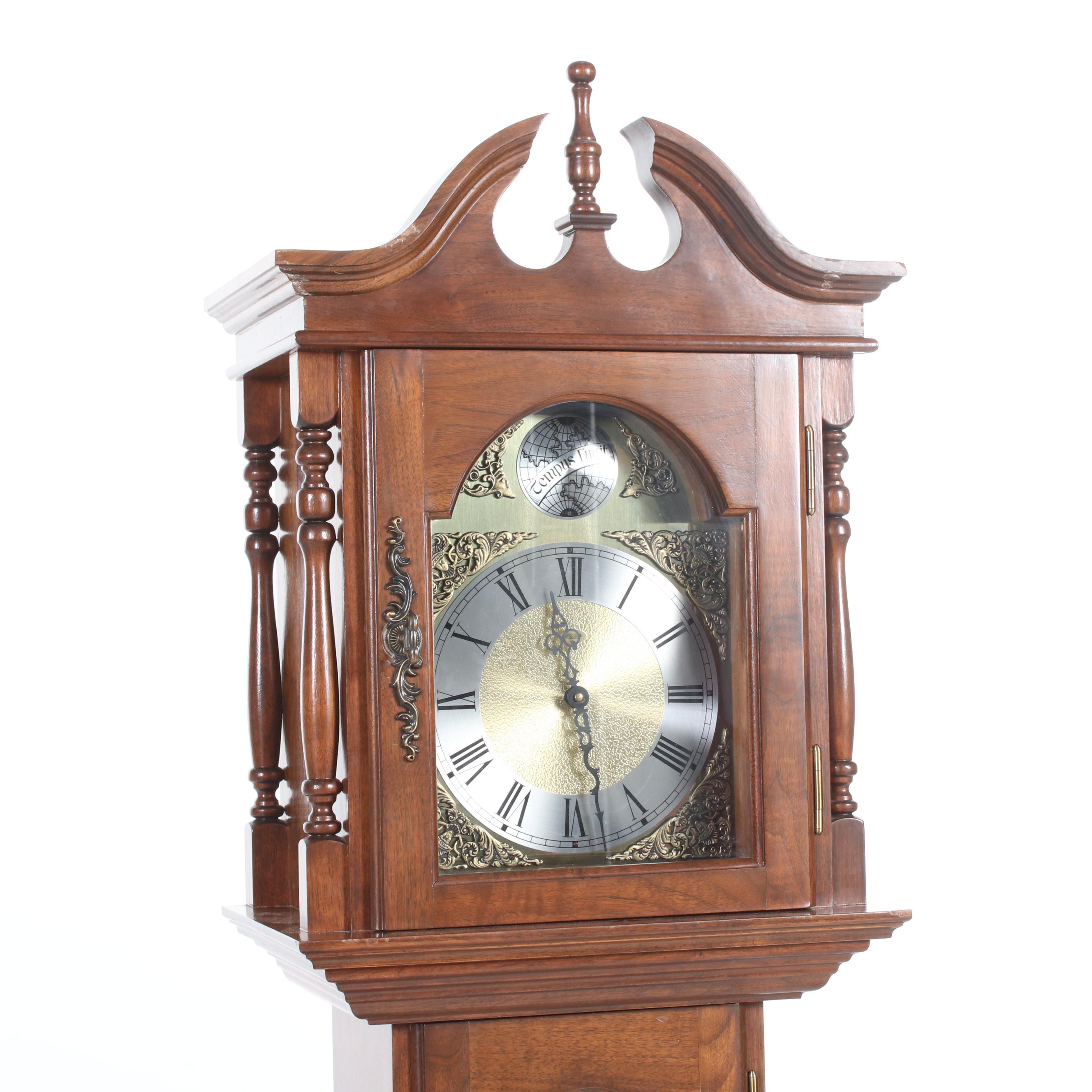 Emperor Clock Co. Harrington House Grandfather Clock, 1970s