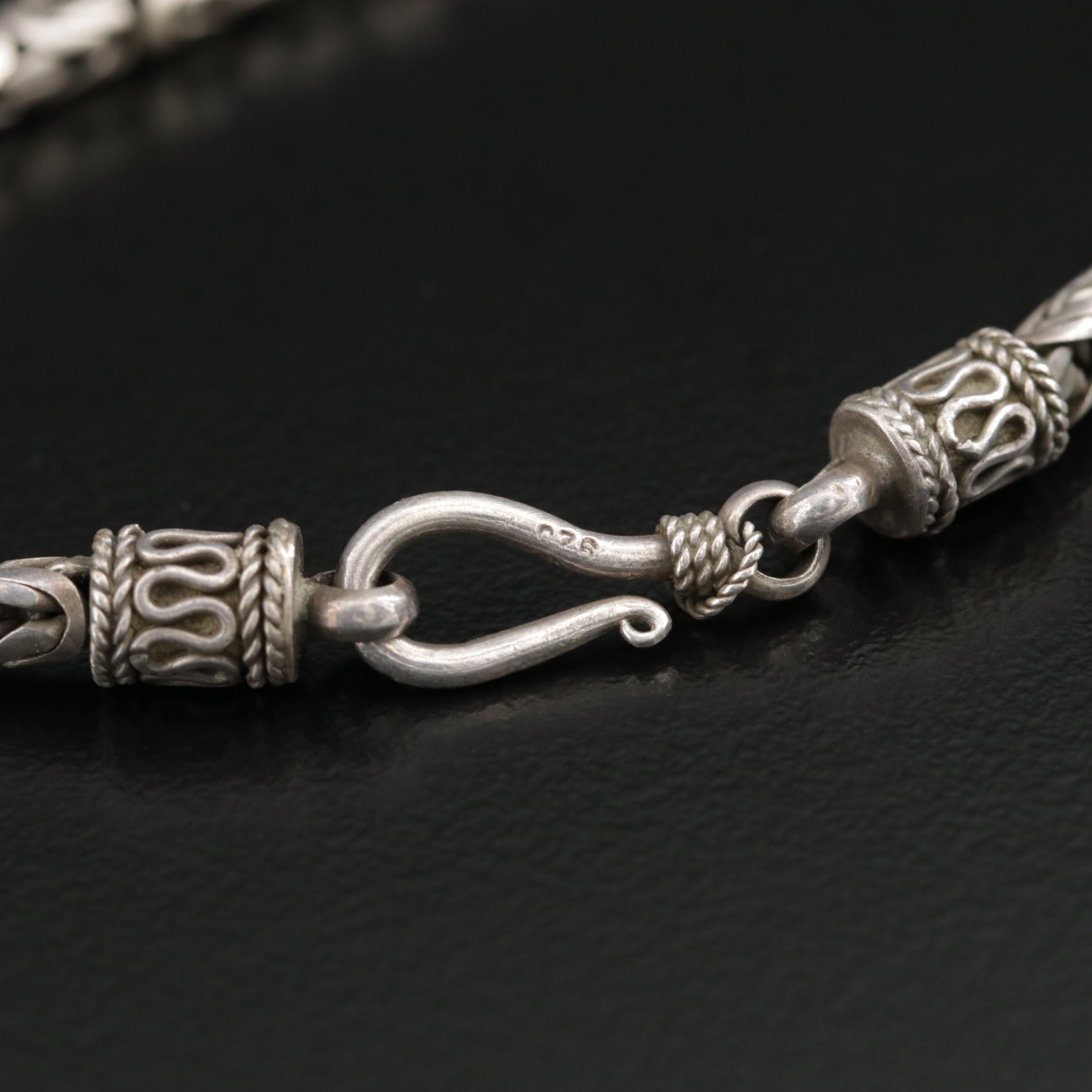 Sterling Silver Byzantine Link Bracelet