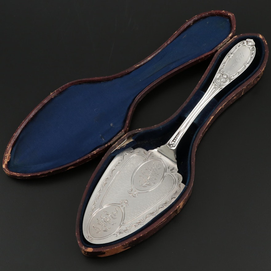 Albert Coles "Jenny Lind" Coin Silver Pie Server, Mid 19th Century