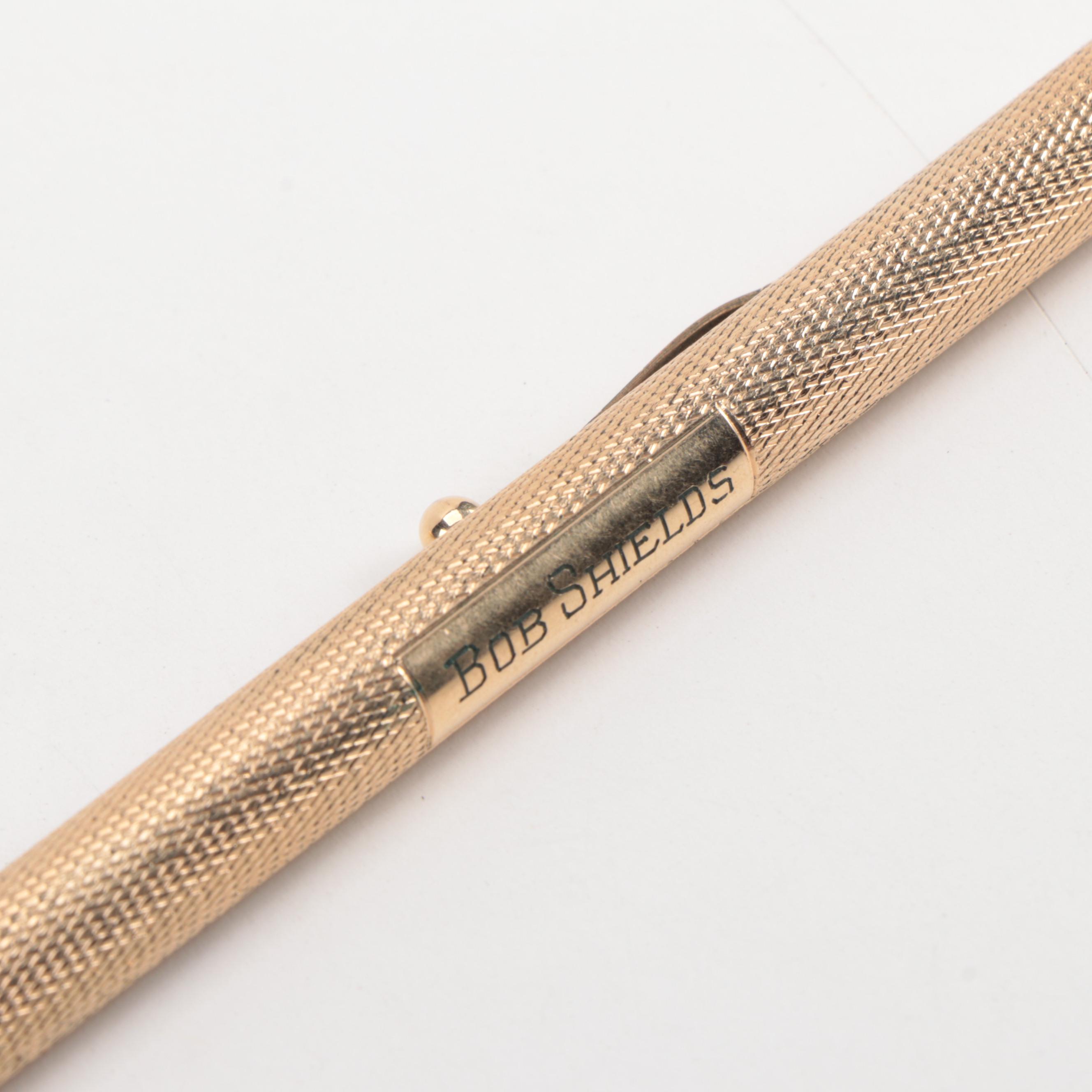 Sheaffer Snorkel 14K Gold Fountain Pen, 14K Pencil, and W. S. Hicks Pencil