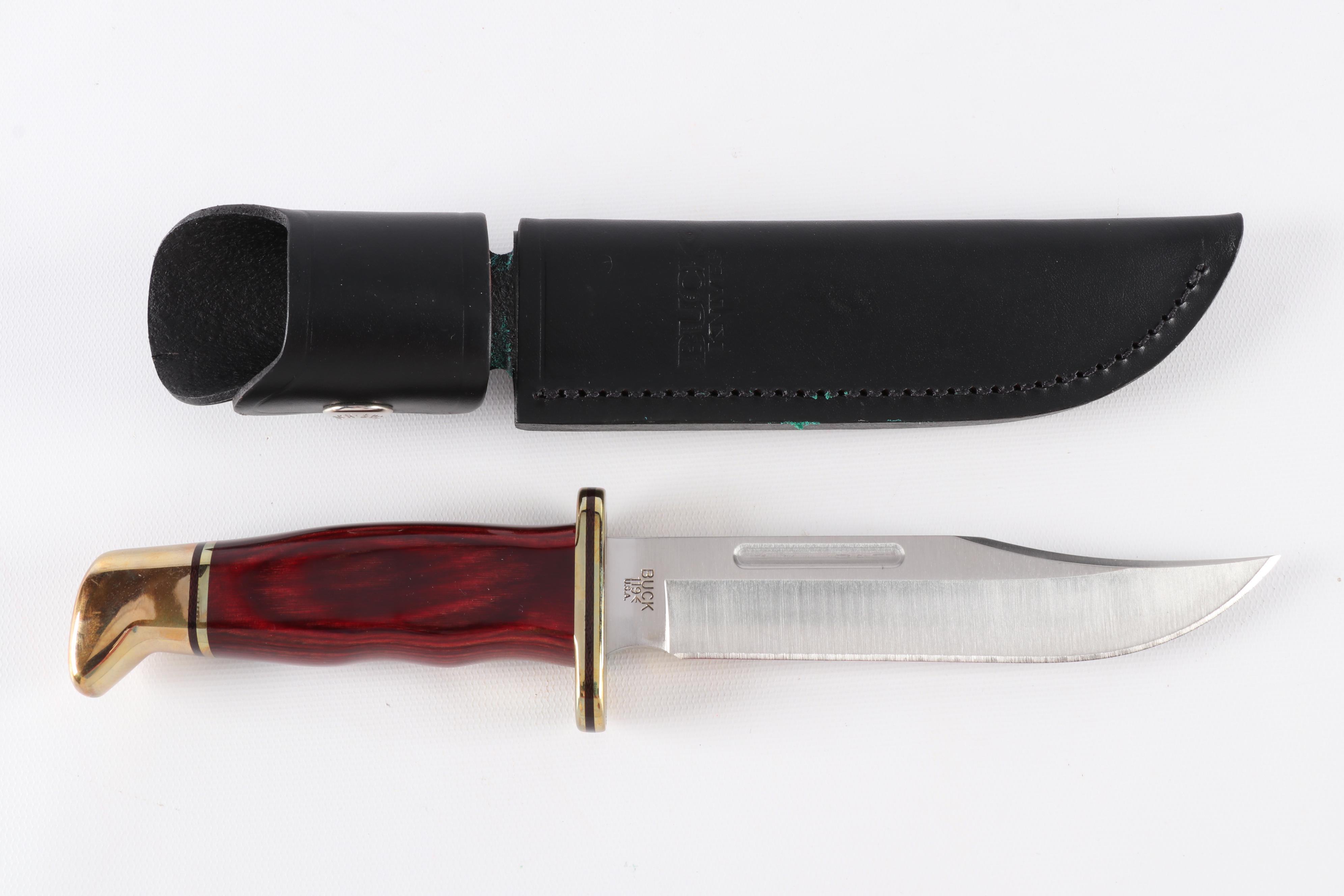 Case and Bulldog Folding Knives with Buck 119 Hunting Knife