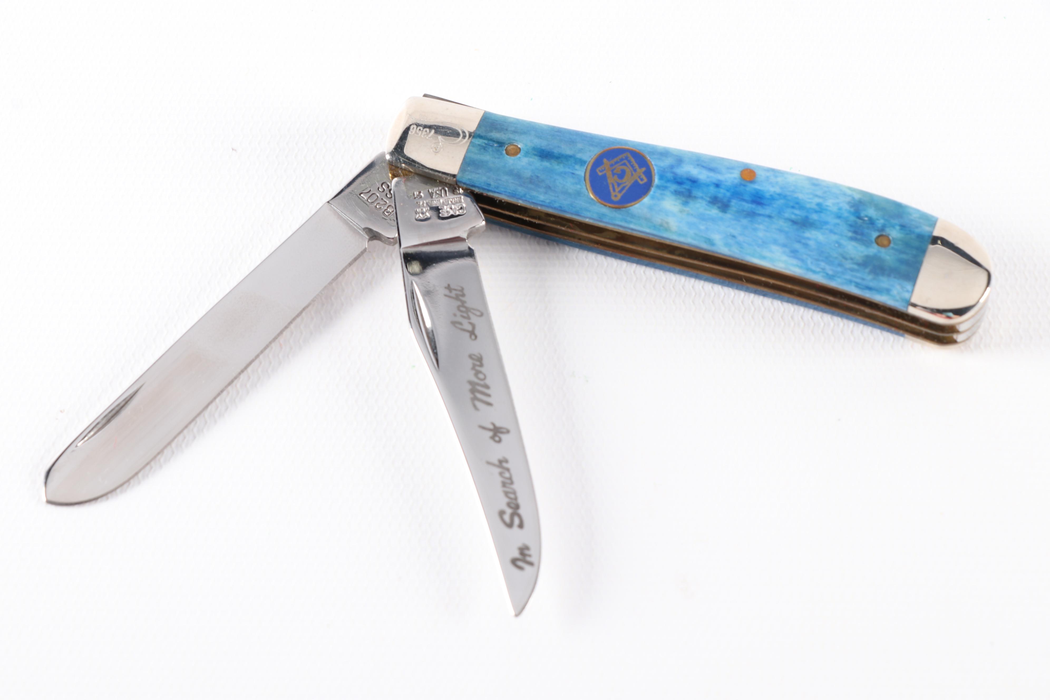 Case and Bulldog Folding Knives with Buck 119 Hunting Knife