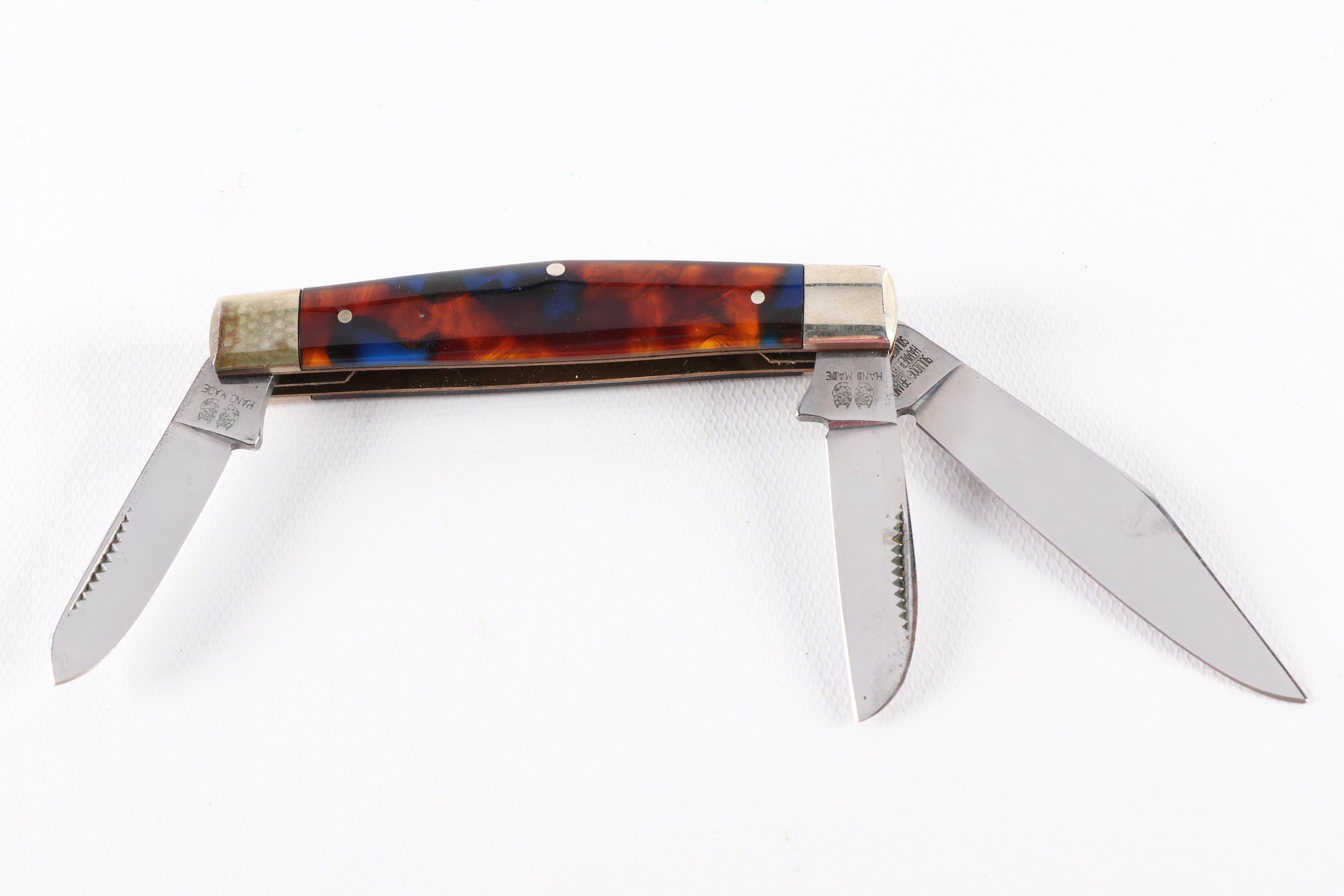 Case and Bulldog Folding Knives with Buck 119 Hunting Knife