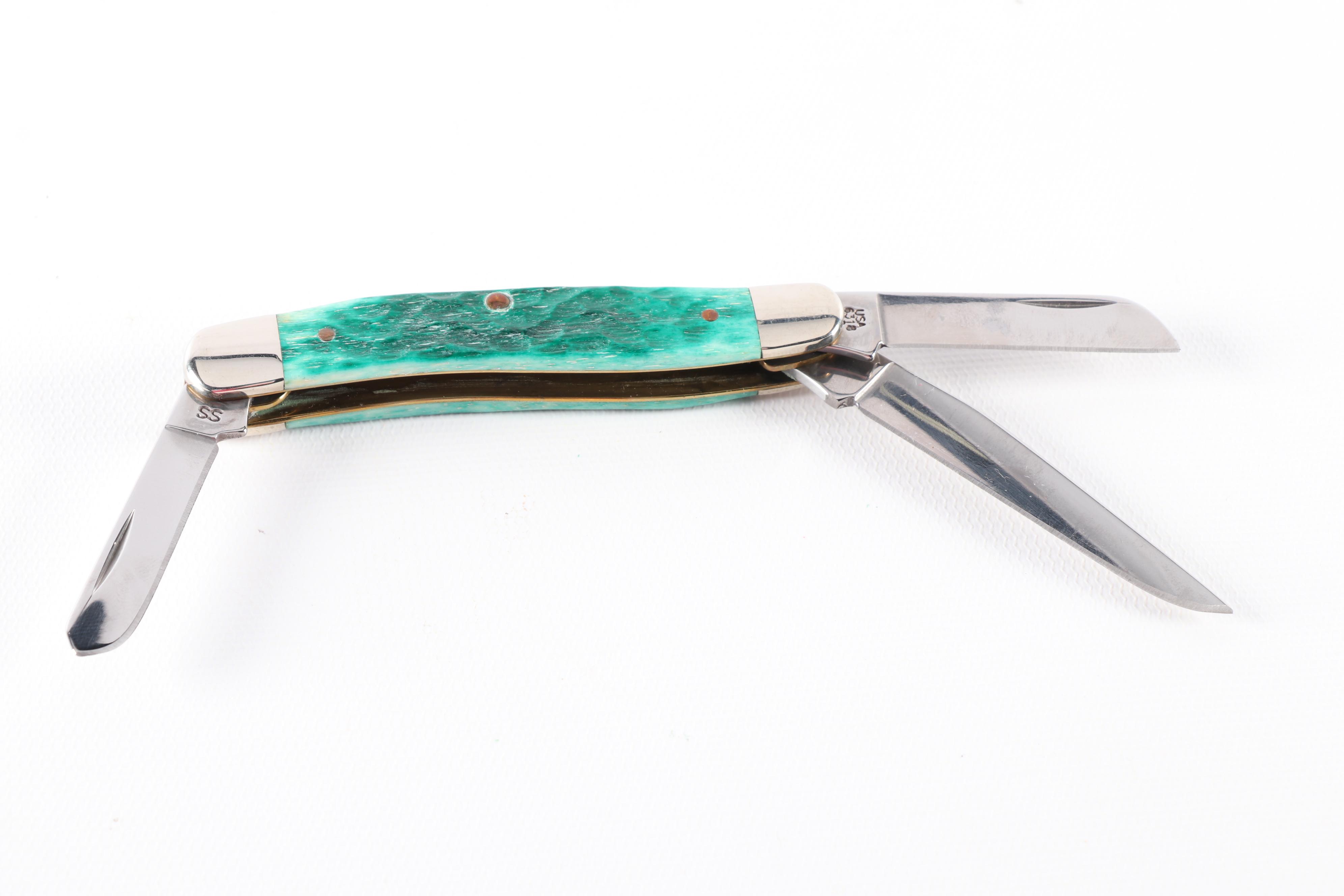 Case and Bulldog Folding Knives with Buck 119 Hunting Knife