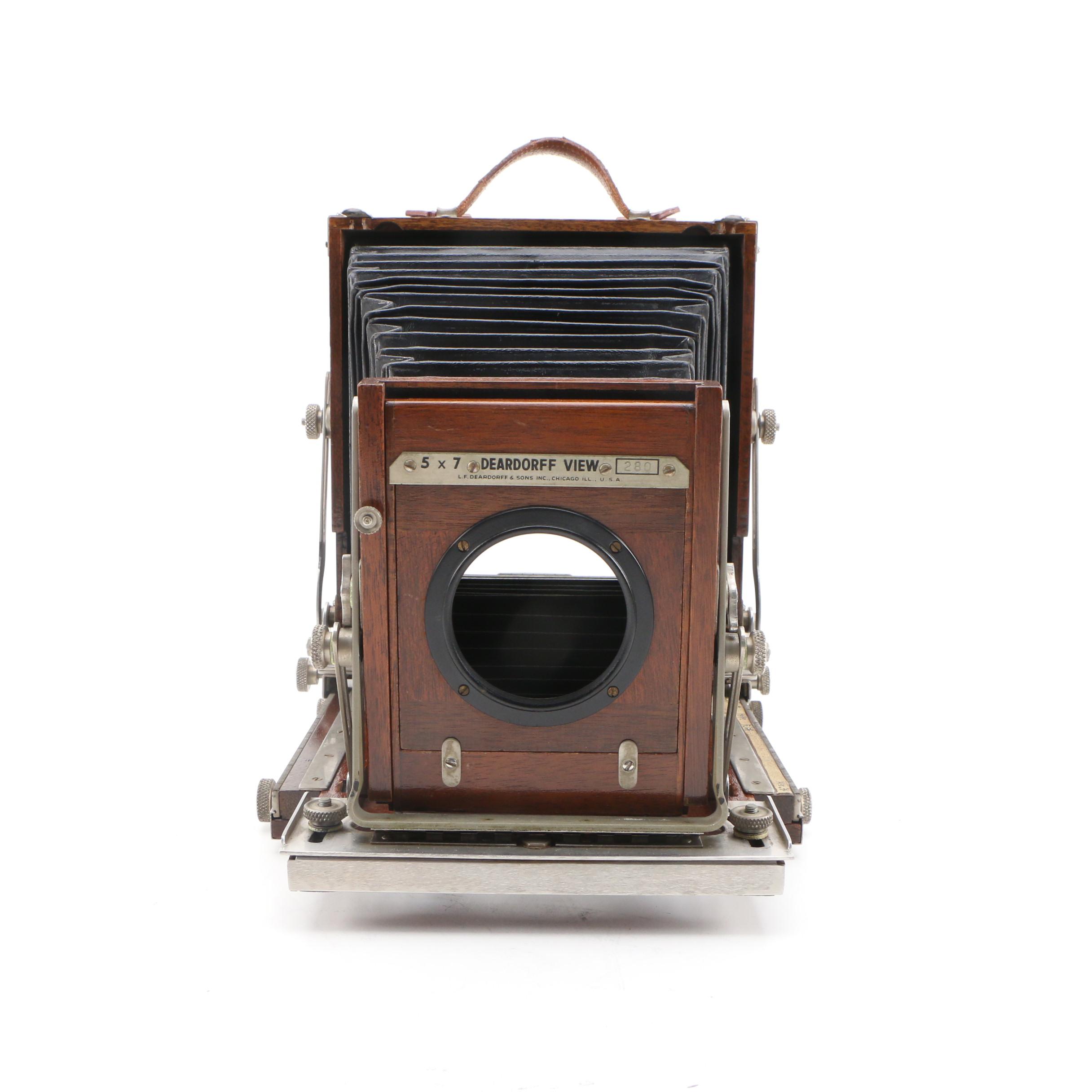 Deardorff View #280 Large Format Camera In Mahogany Case, Early 20th C.