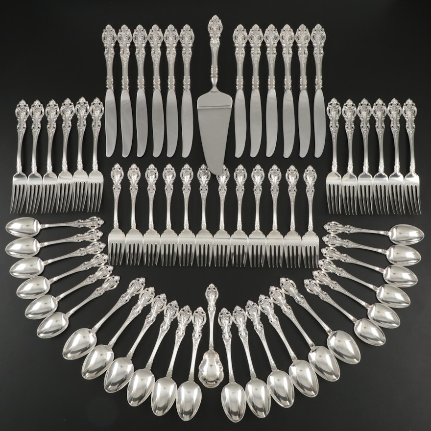 Wallace "Grand Victorian" Sterling Silver Flatware, Late 20th/Early 21st Century