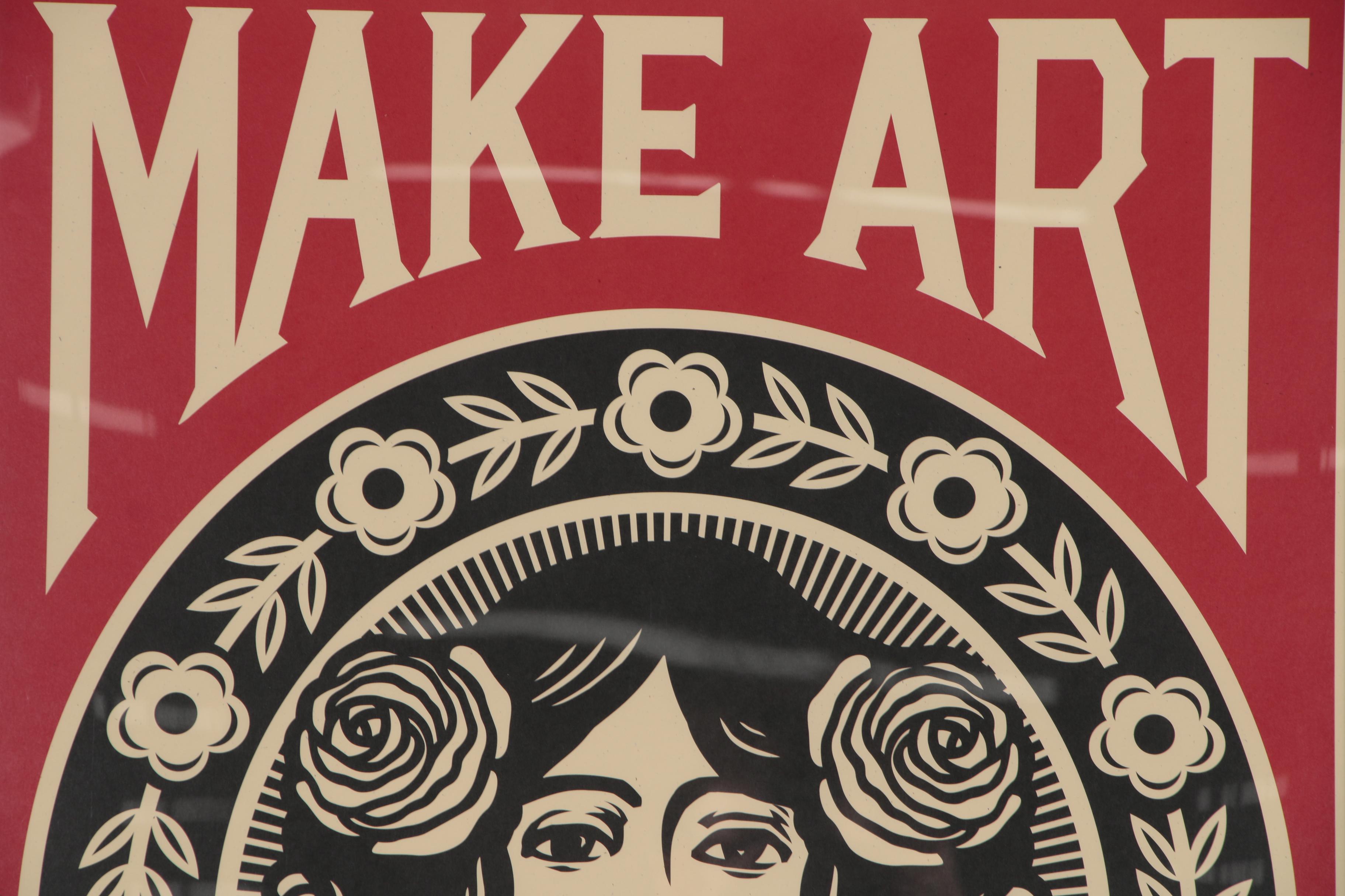 Shepard Fairey Offset Print "Make Art Not War"