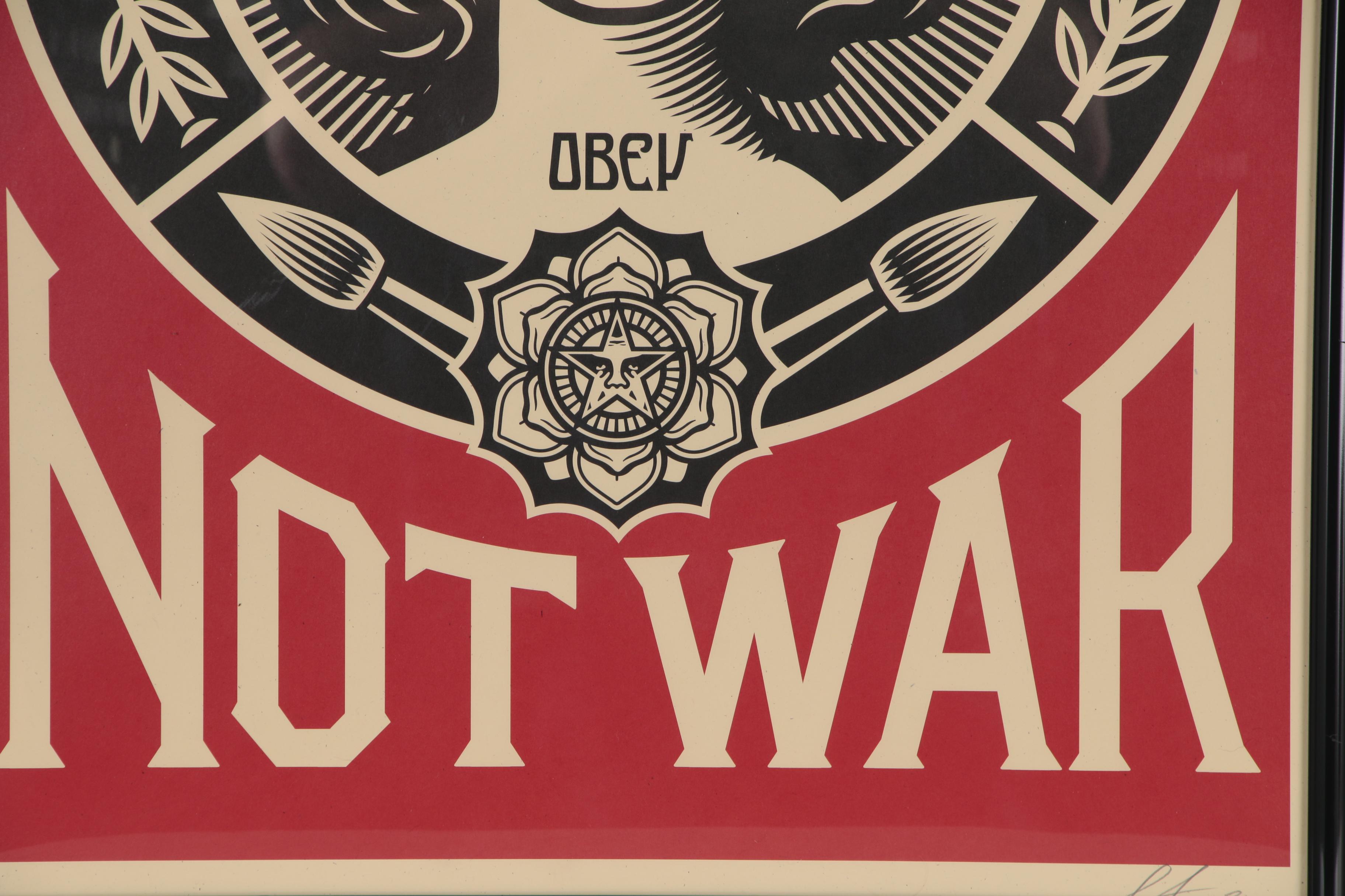 Shepard Fairey Offset Print "Make Art Not War"