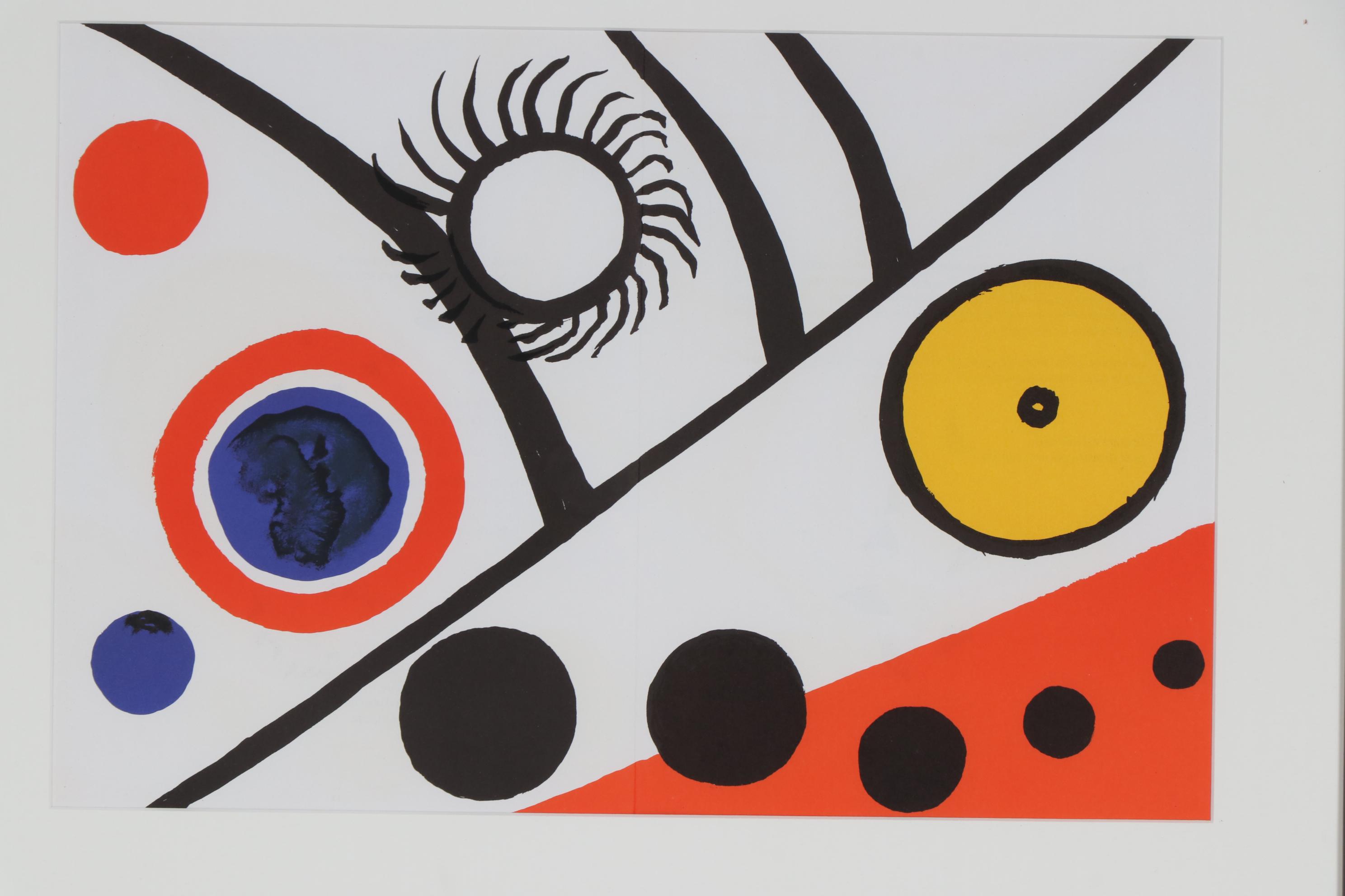 Alexander Calder Double-Page Color Lithograph for "Derrière le Miroir", 1976