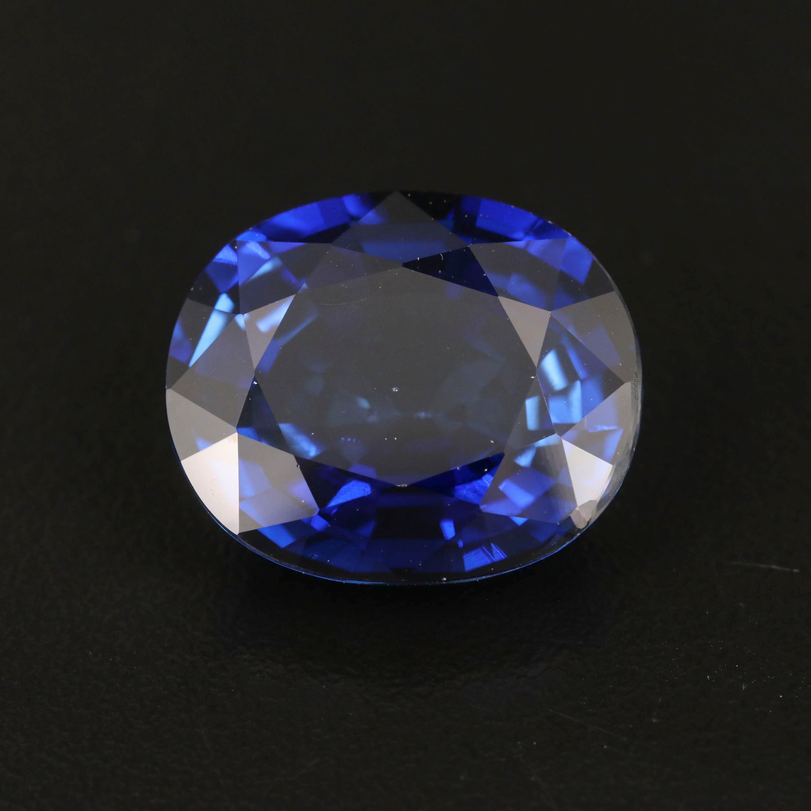 Loose 30.35 CT Synthetic Sapphire with GIA Report