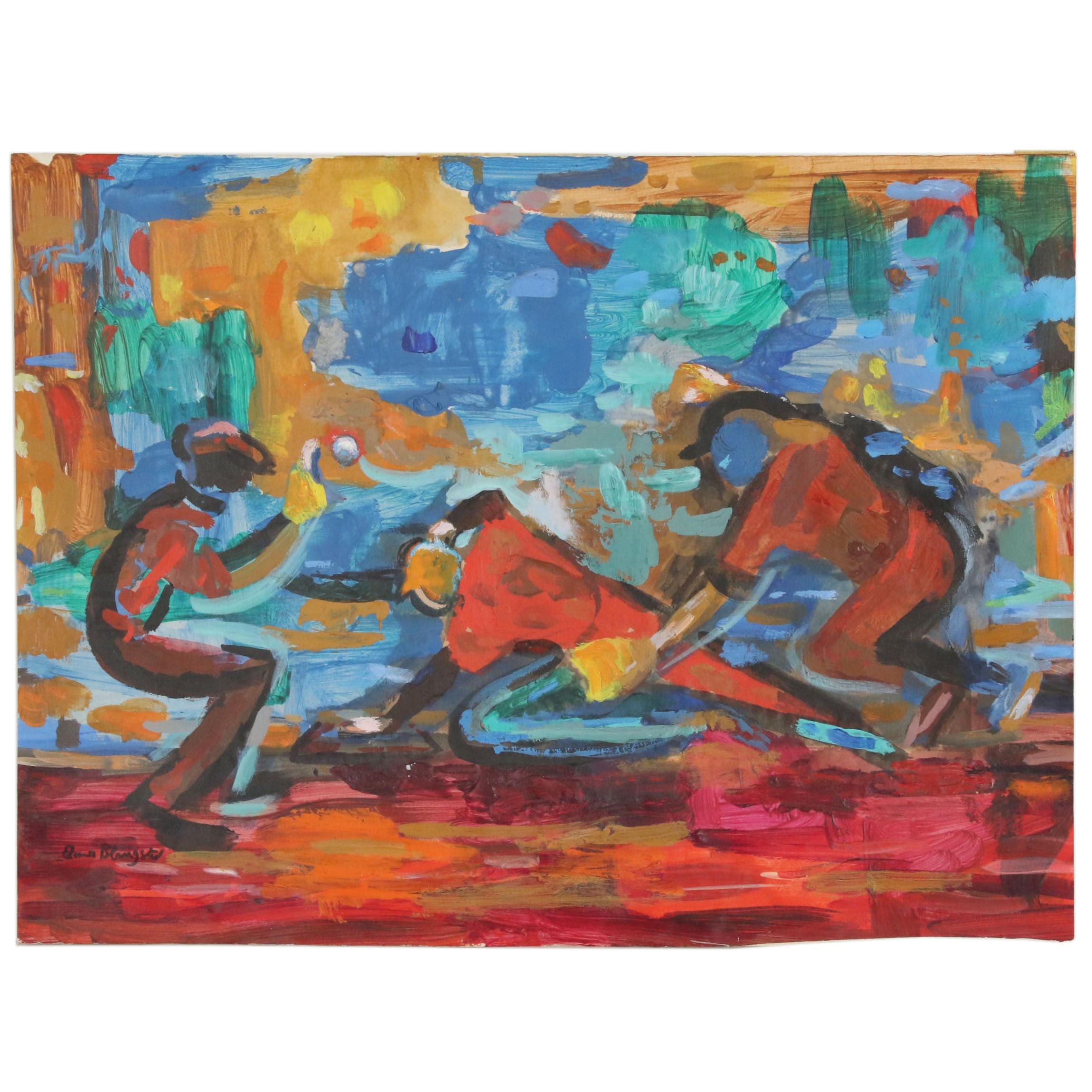 Eleanor Blangsted Acrylic Painting "Home Safe"