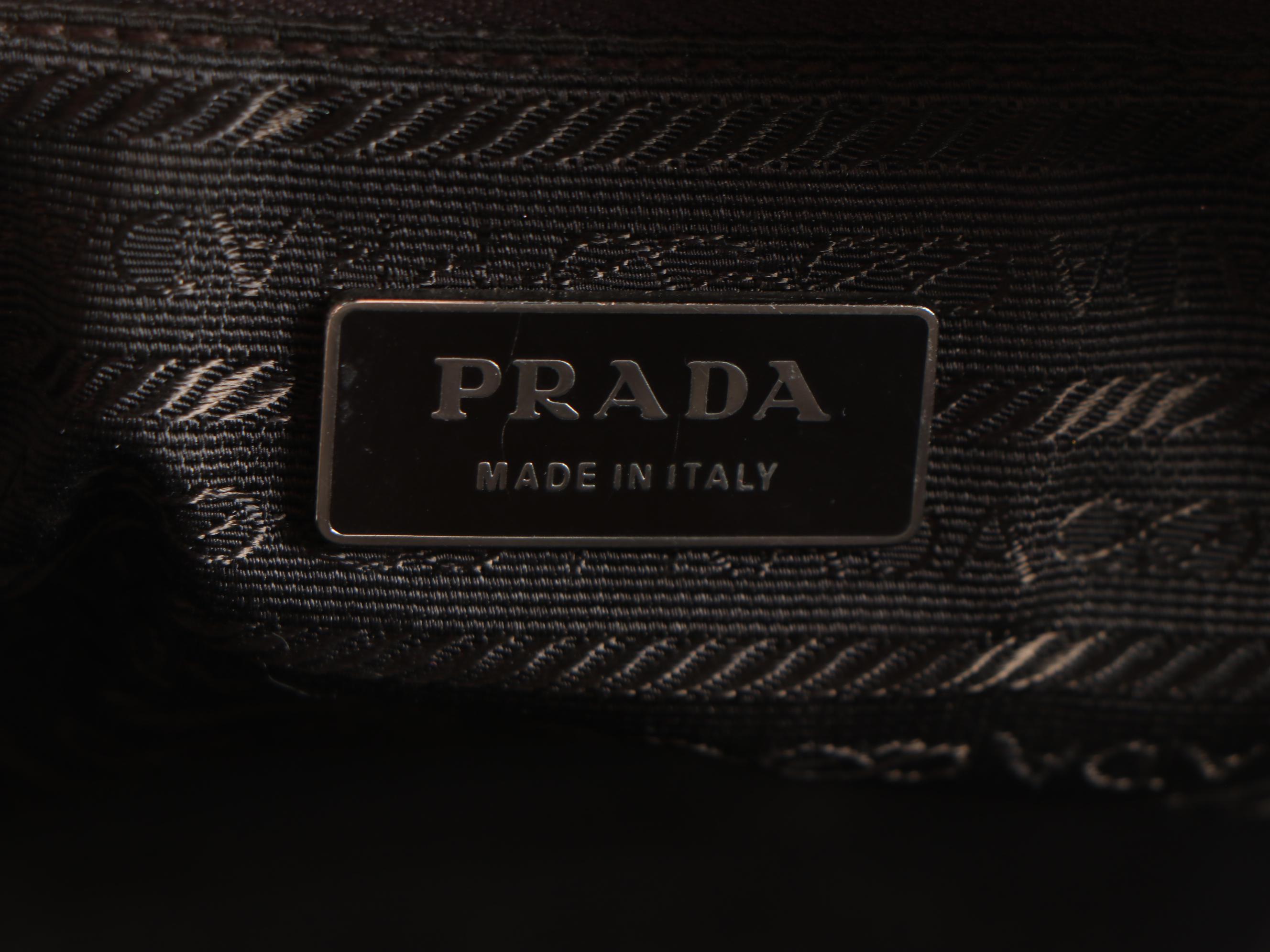 Prada Orange Cinghiale Leather Sport Top Handle Handbag