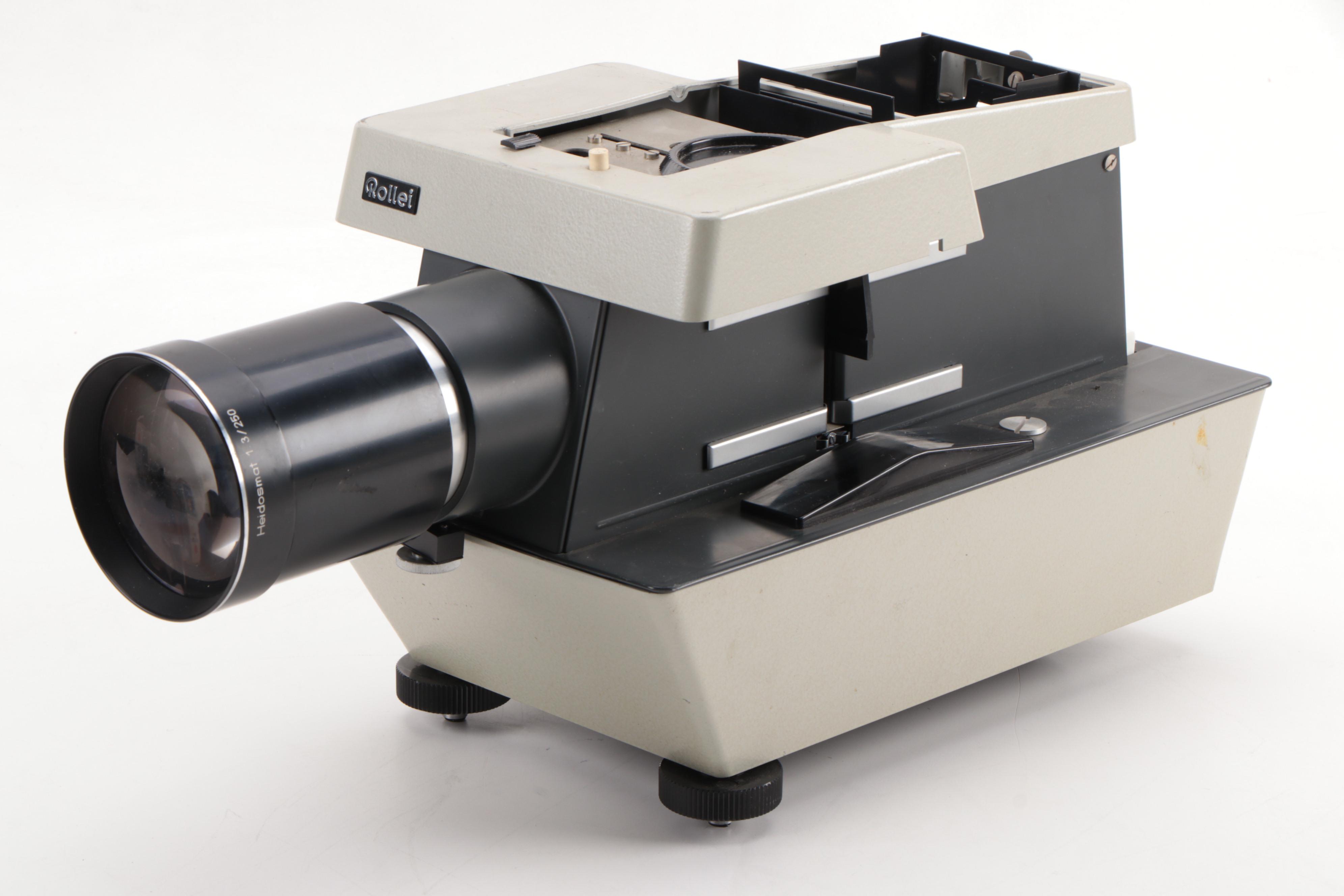 Rollei P11 35mm Slide Projector and Leitz Wetzlar Prado 2.5 20cm Slide Projector