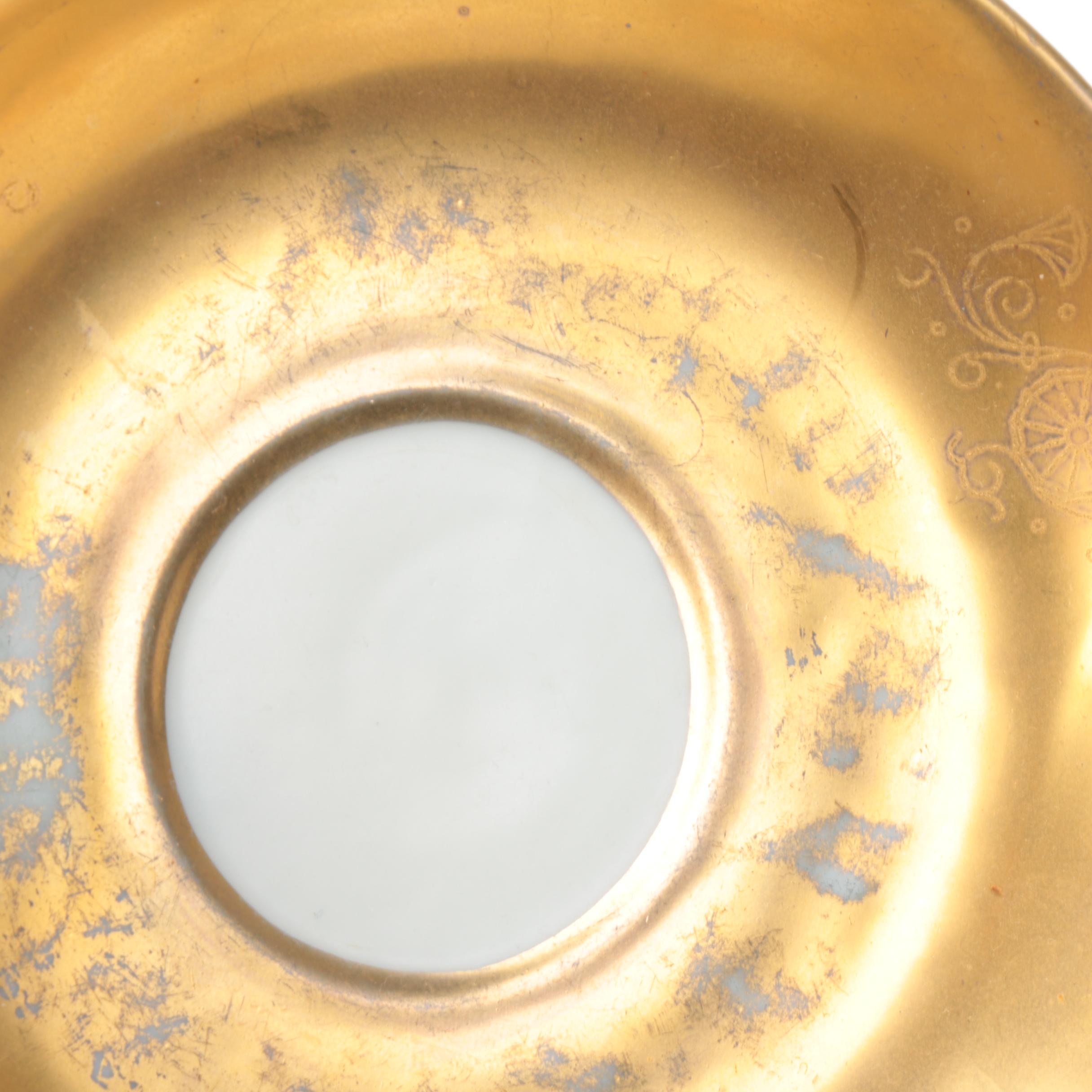 Fischer & Mieg and Other Hand-Painted Gilt Porcelain Dinnerware