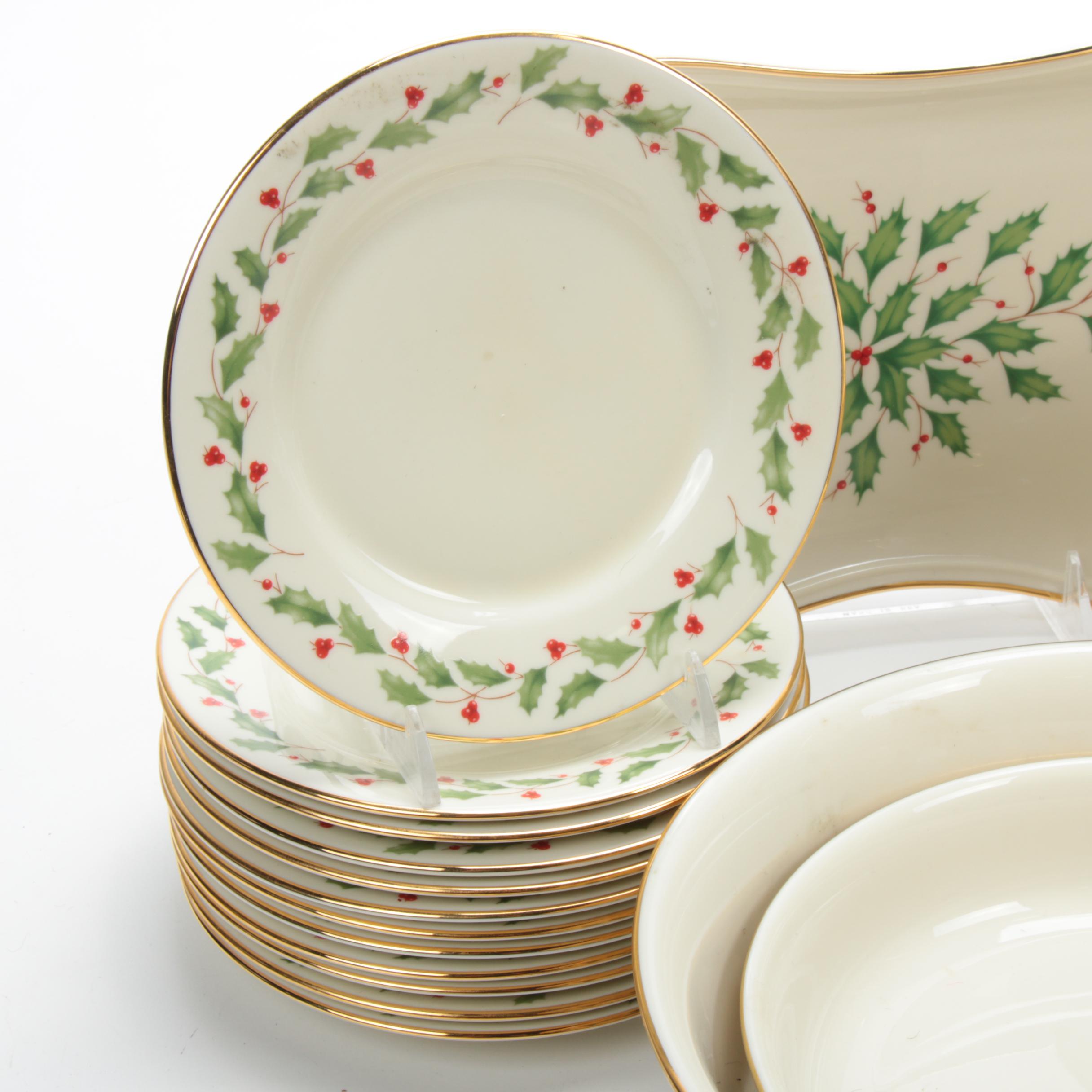 Lenox "Holiday" Bone China Dinnerware and Serving Accessories