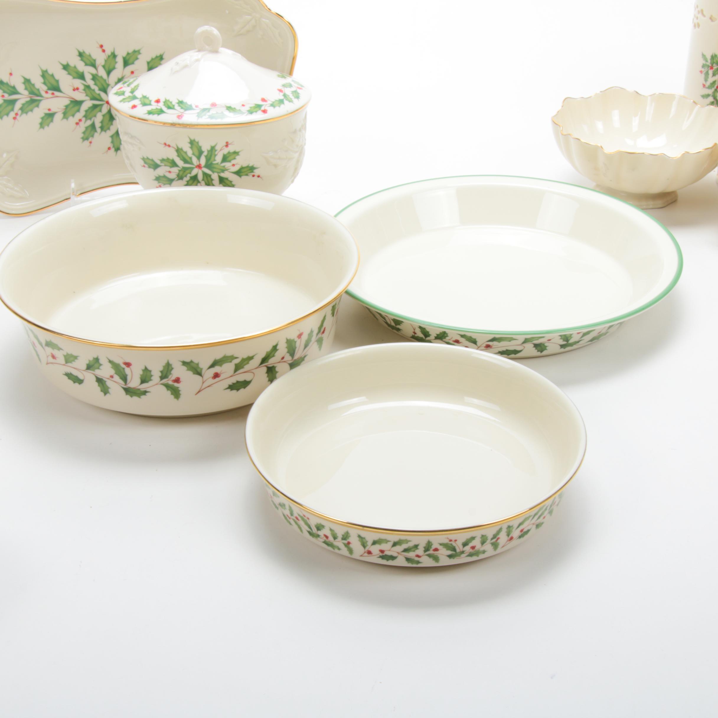 Lenox "Holiday" Bone China Dinnerware and Serving Accessories