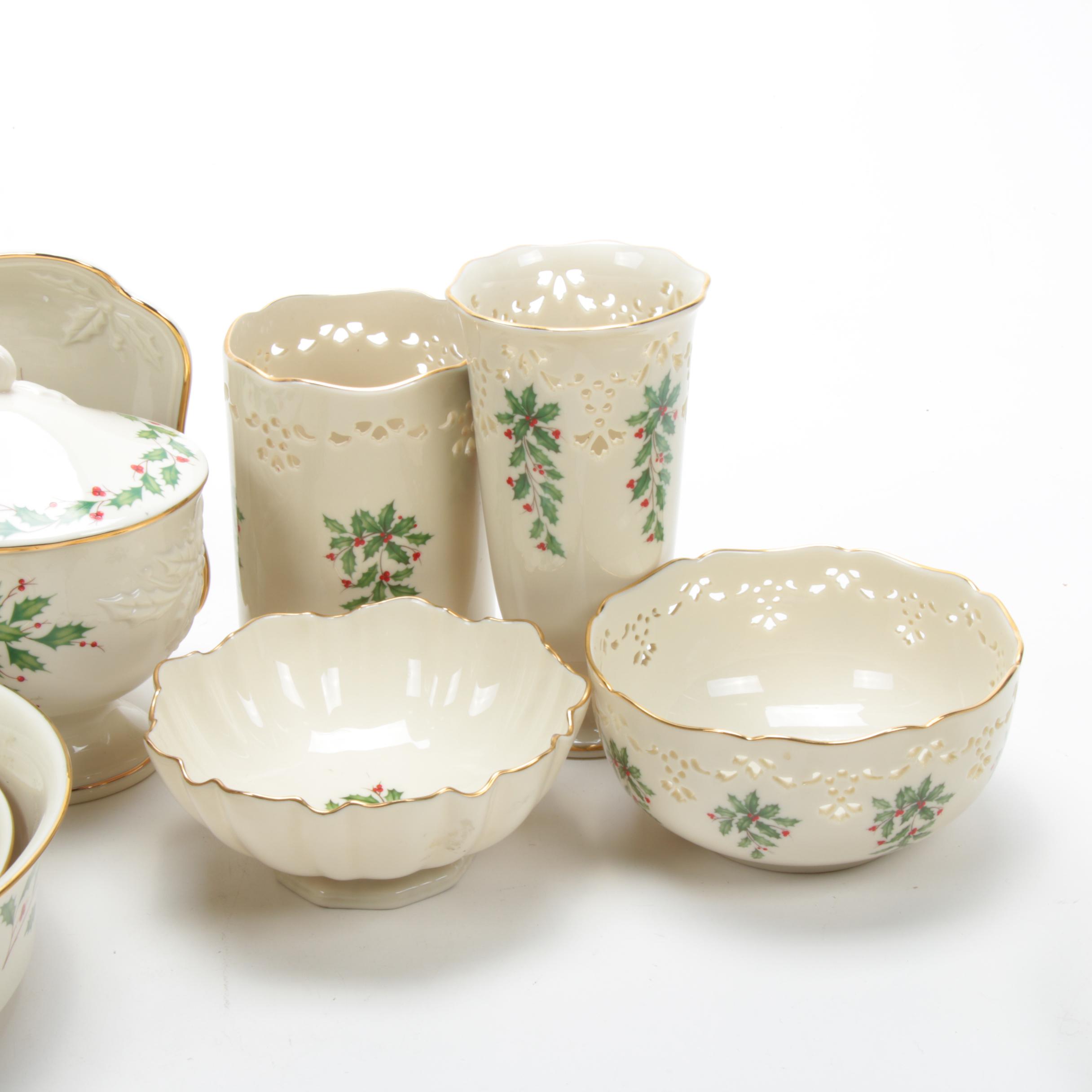 Lenox "Holiday" Bone China Dinnerware and Serving Accessories