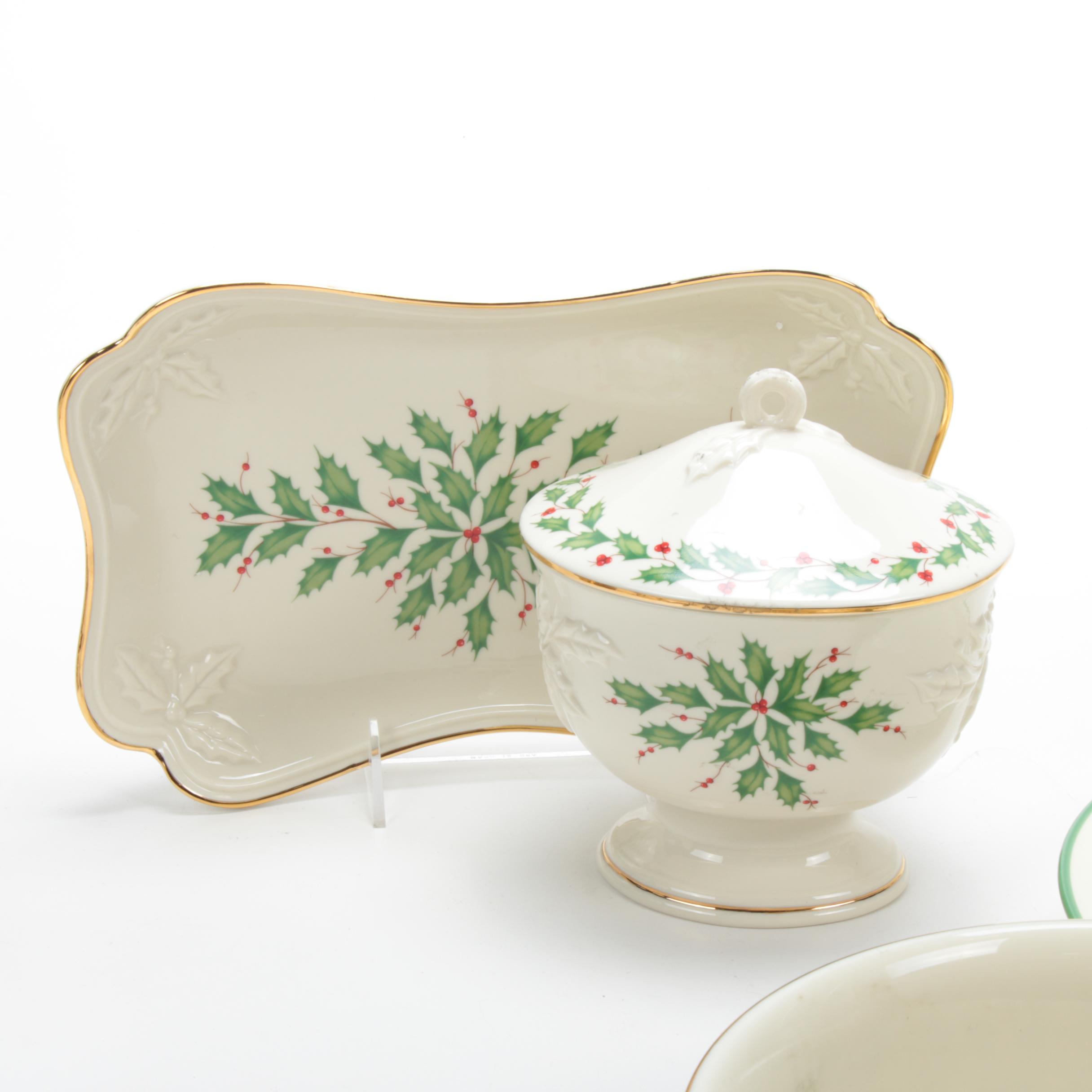 Lenox "Holiday" Bone China Dinnerware and Serving Accessories