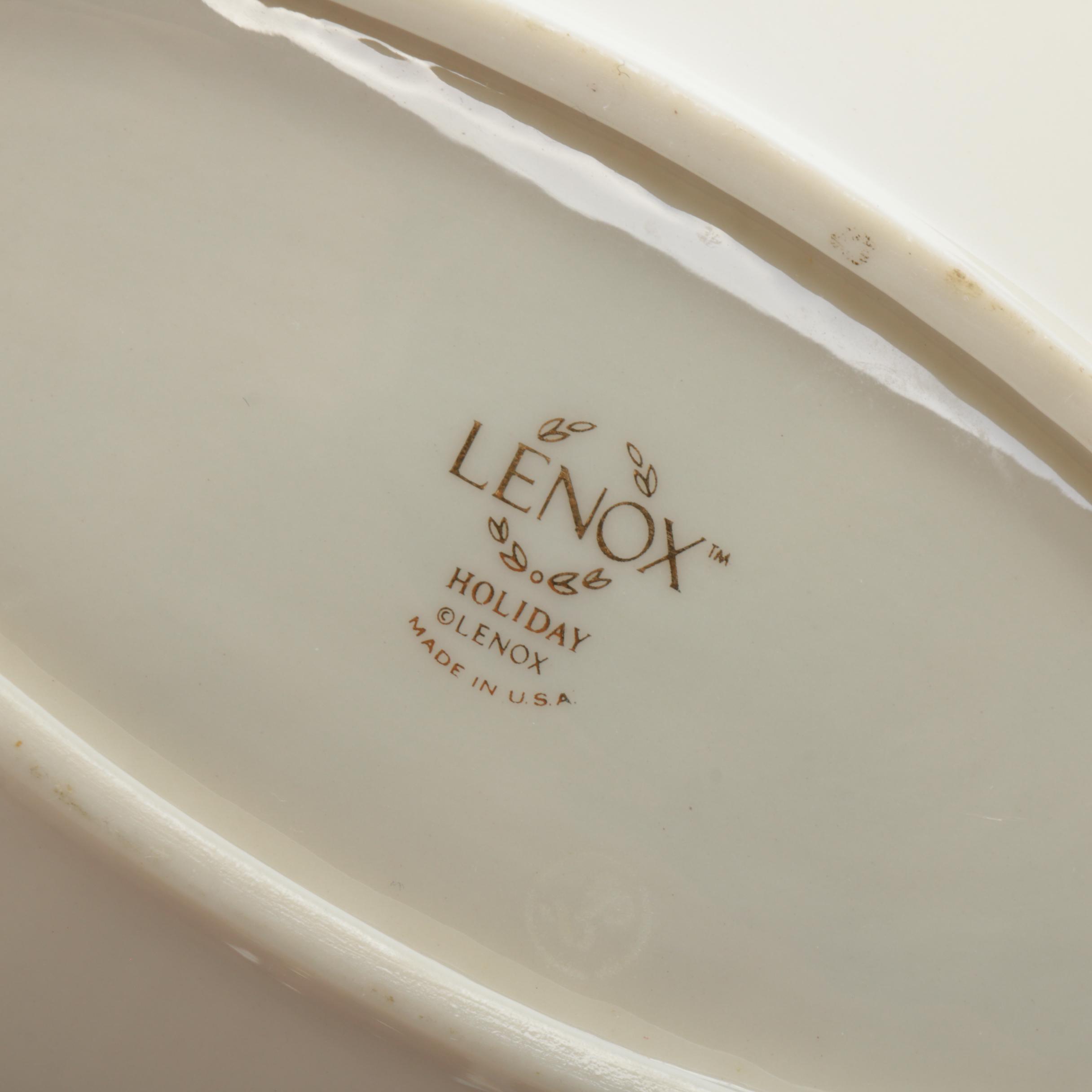 Lenox "Holiday" Bone China Dinnerware and Serving Accessories
