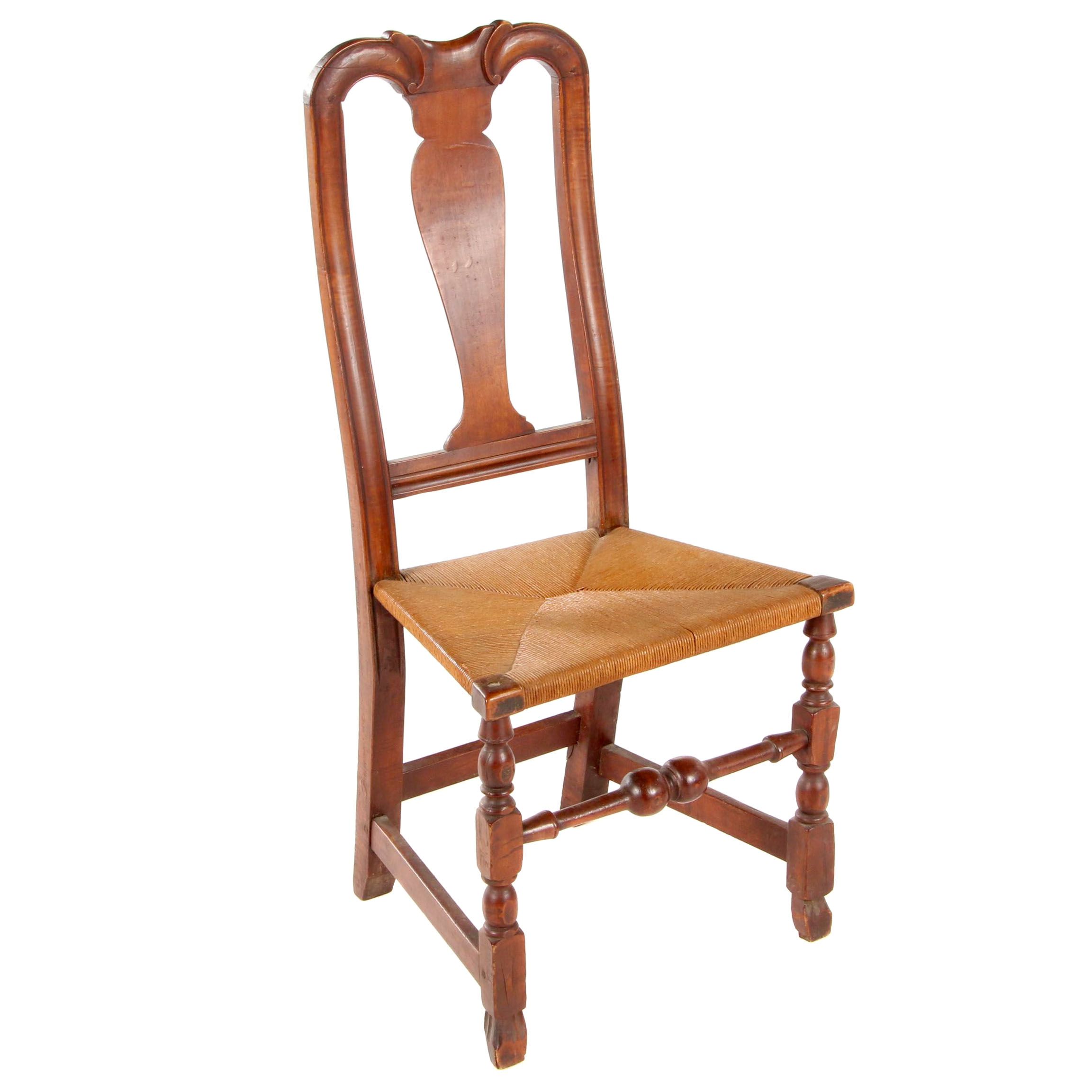 American Queen Anne Maple Side Chair, 18th Century EBTH