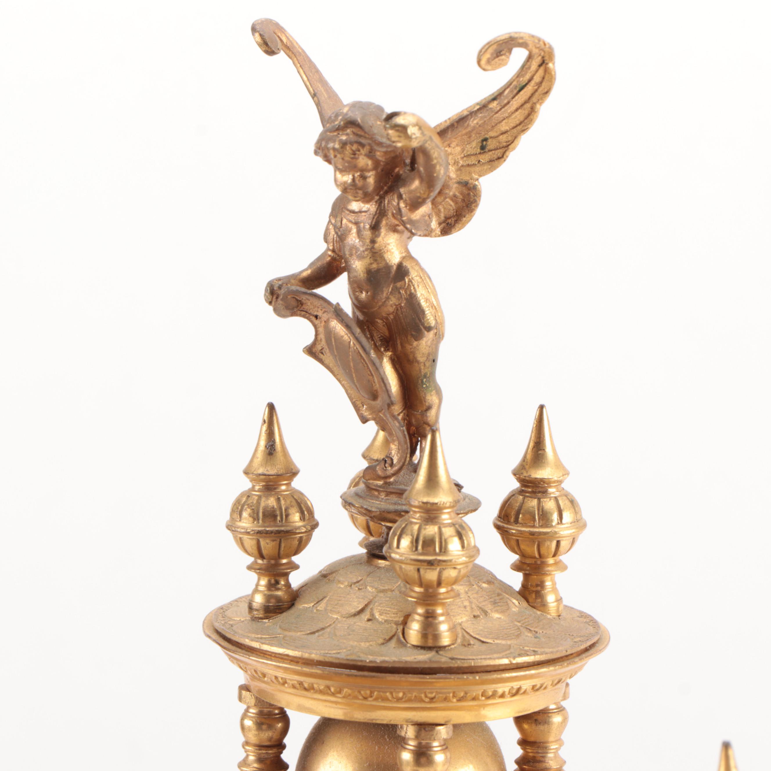 Lenzkirch Baroque Revival Gilt Bronze Mantel Clock, circa 1879