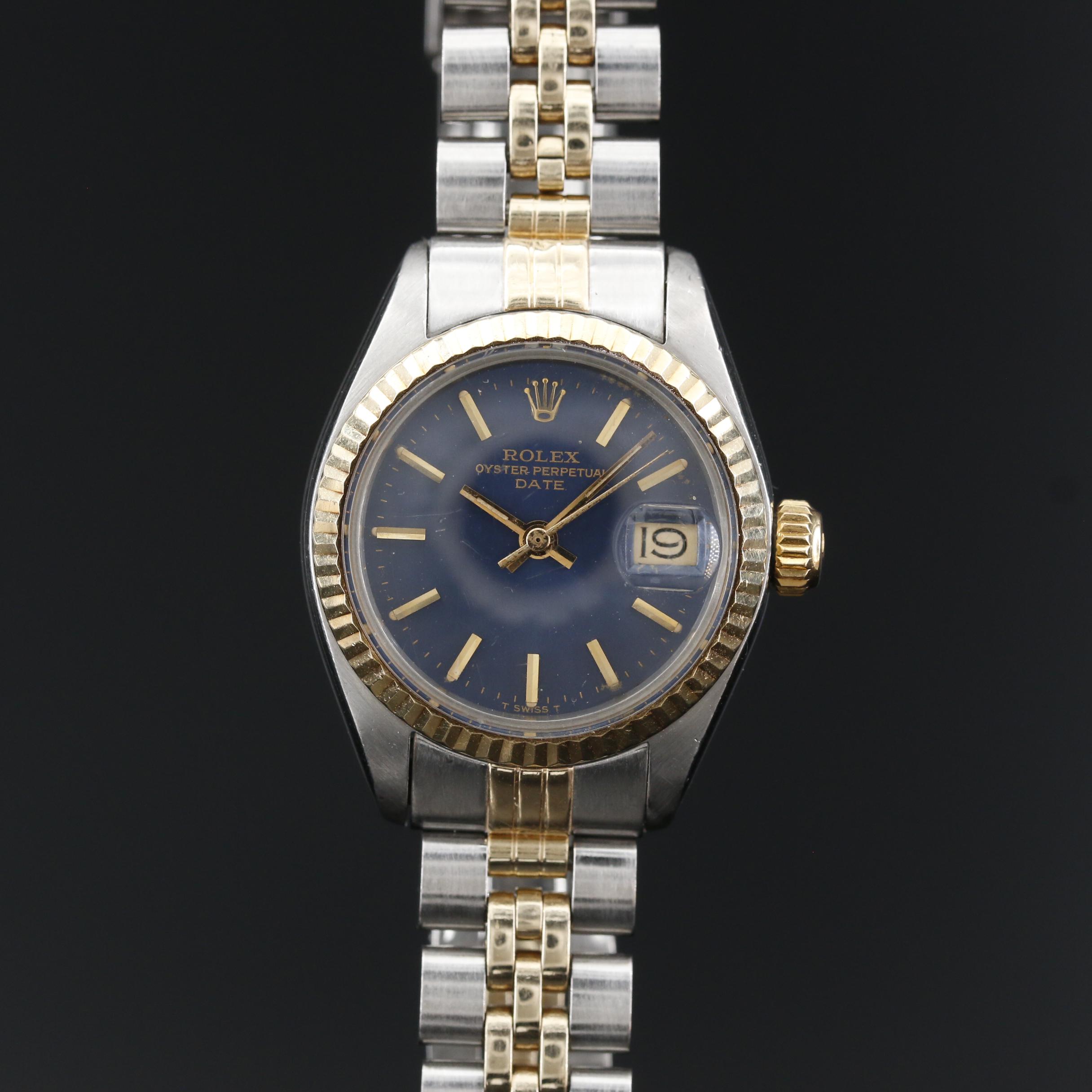 1978 Rolex Date 14K Gold and Stainless Steel Automatic Watch