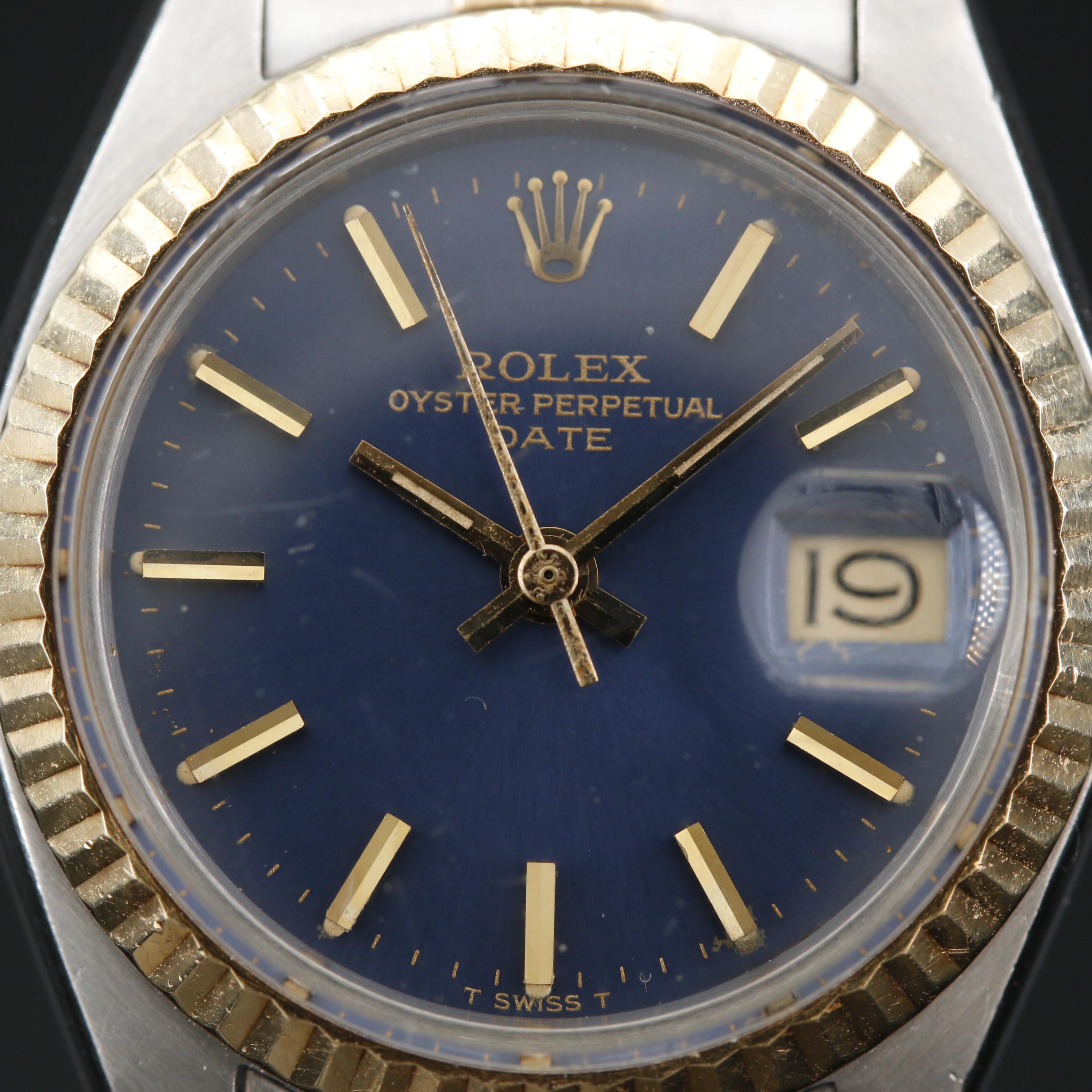 1978 Rolex Date 14K Gold and Stainless Steel Automatic Watch