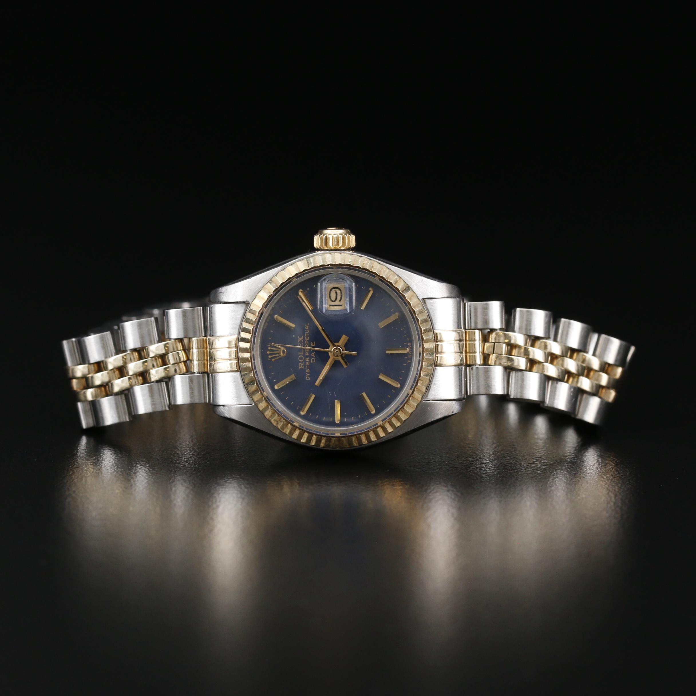 1978 Rolex Date 14K Gold and Stainless Steel Automatic Watch