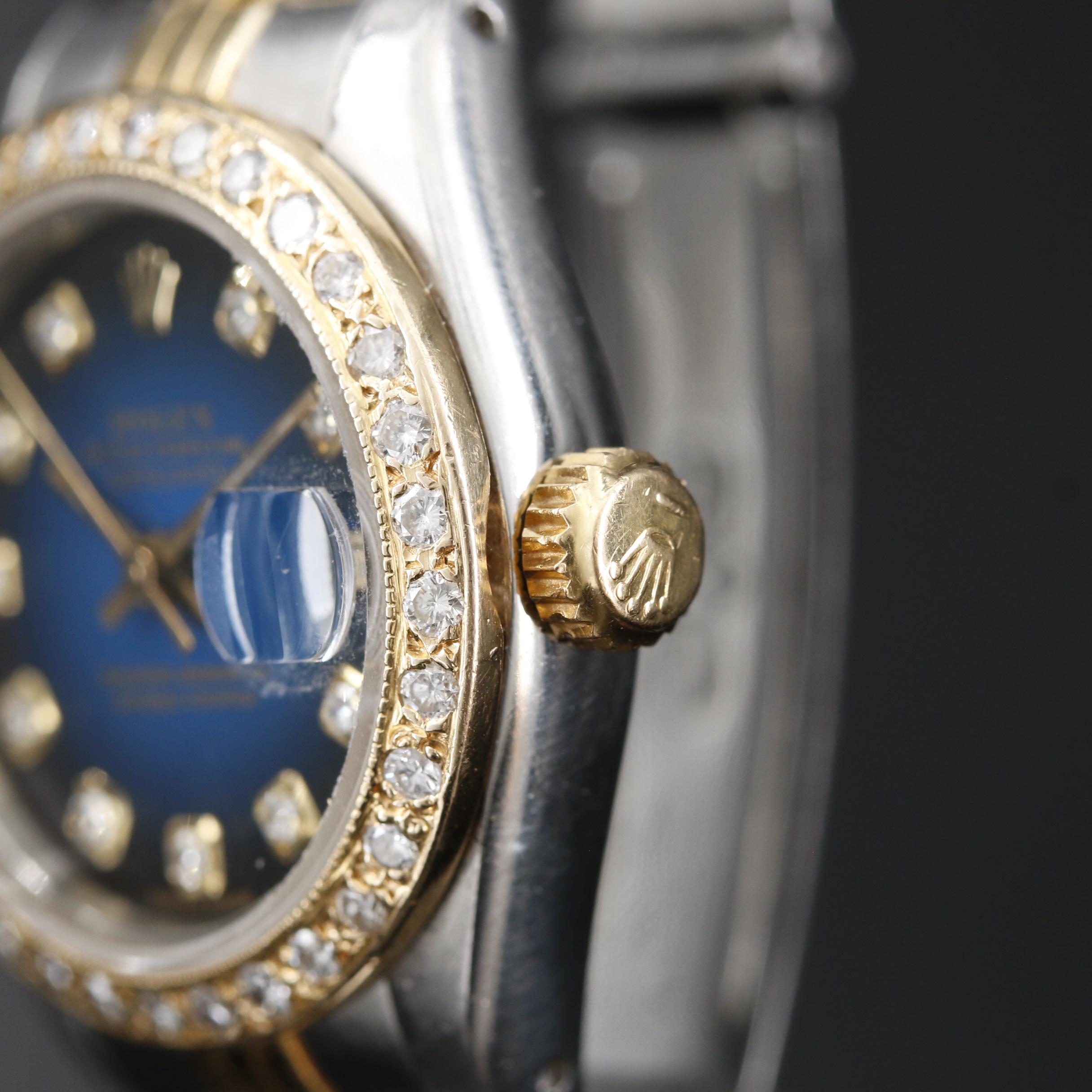 Rolex Datejust Diamonds 18K Gold and Stainless Steel Automatic Watch, 1989