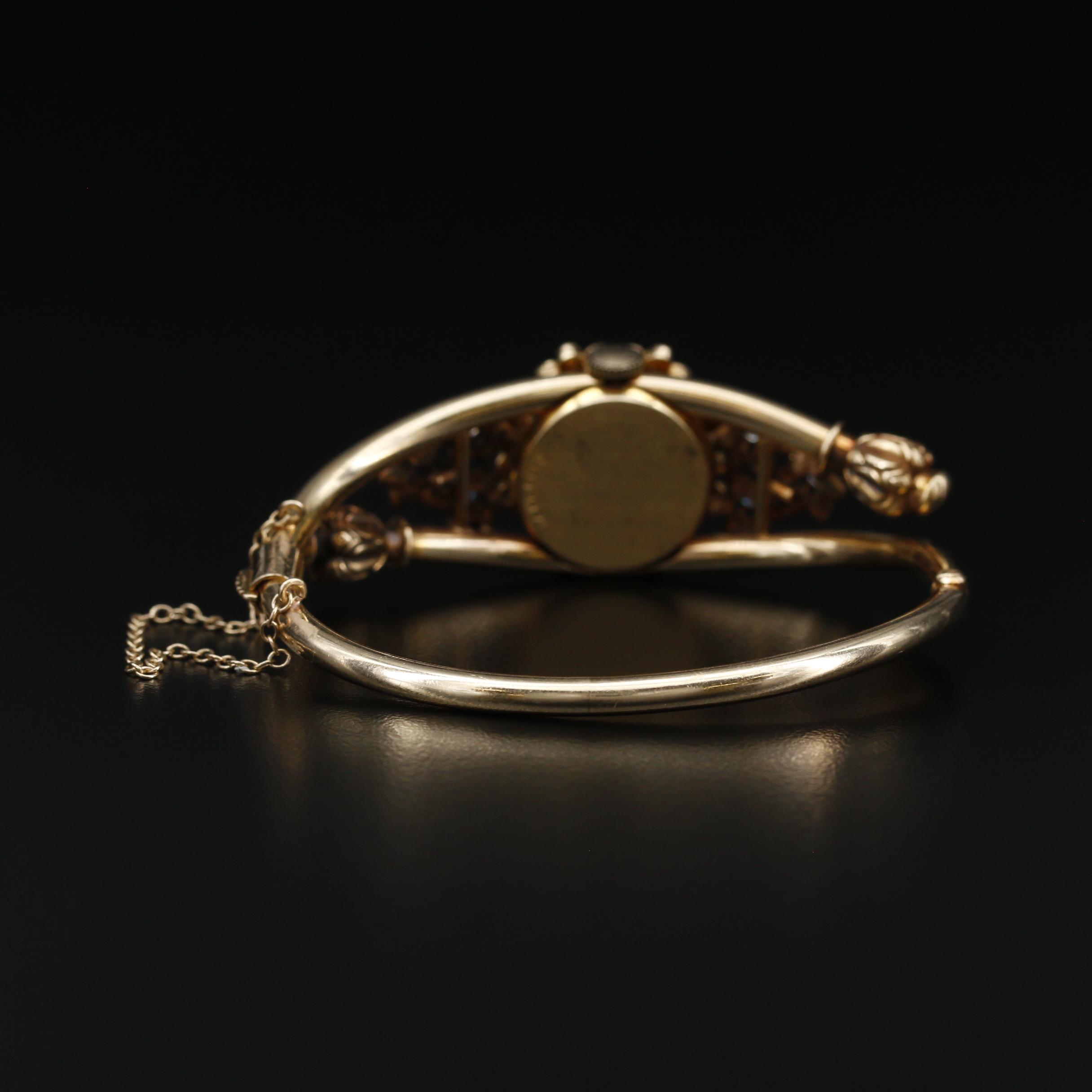 Vintage Joseph Boillant & Fils 14K Gold and Diamonds Hidden Dial Watch