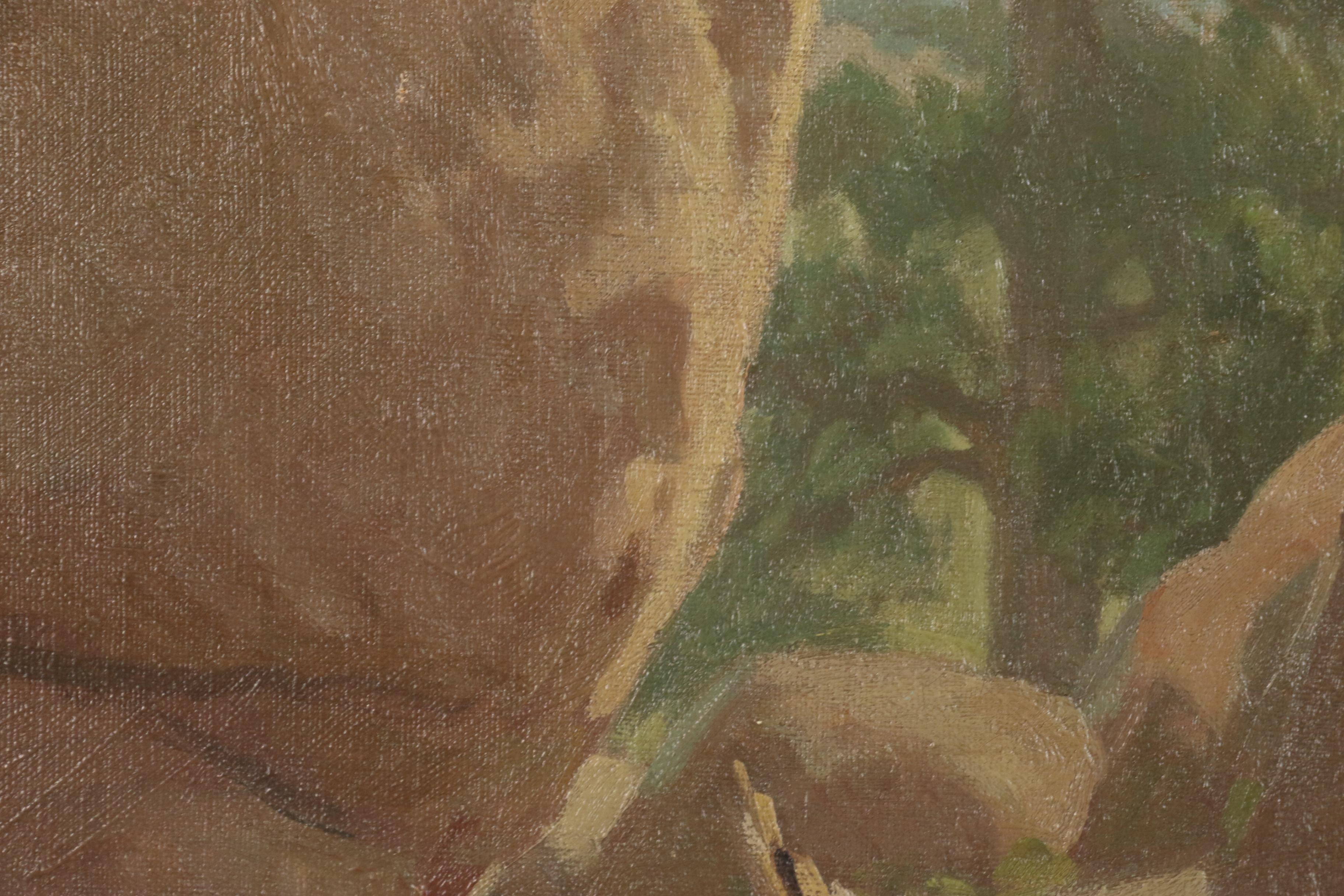 Charles Percy Austin Oil Painting of Western Mountain Landscape, 1912