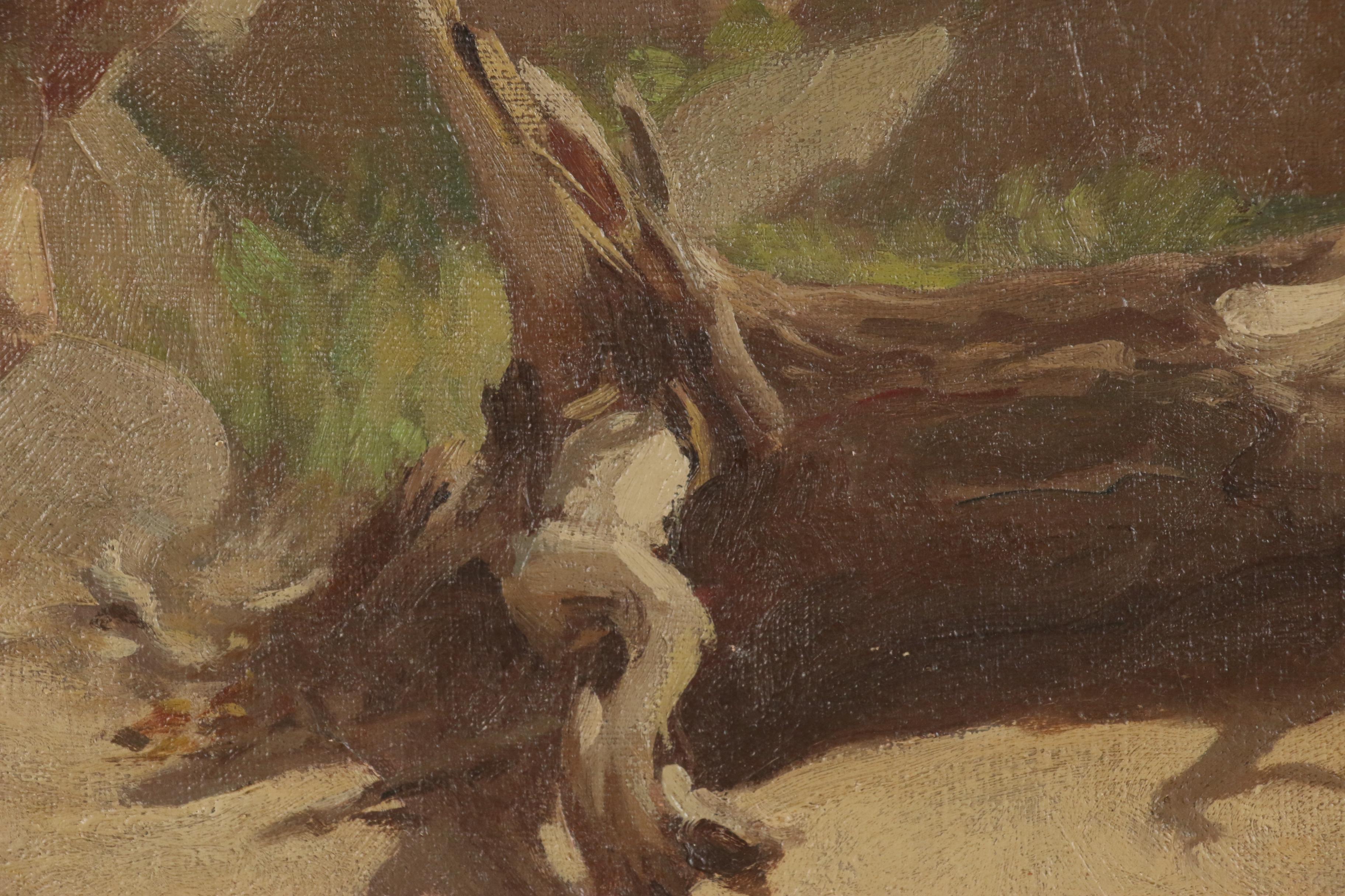 Charles Percy Austin Oil Painting of Western Mountain Landscape, 1912